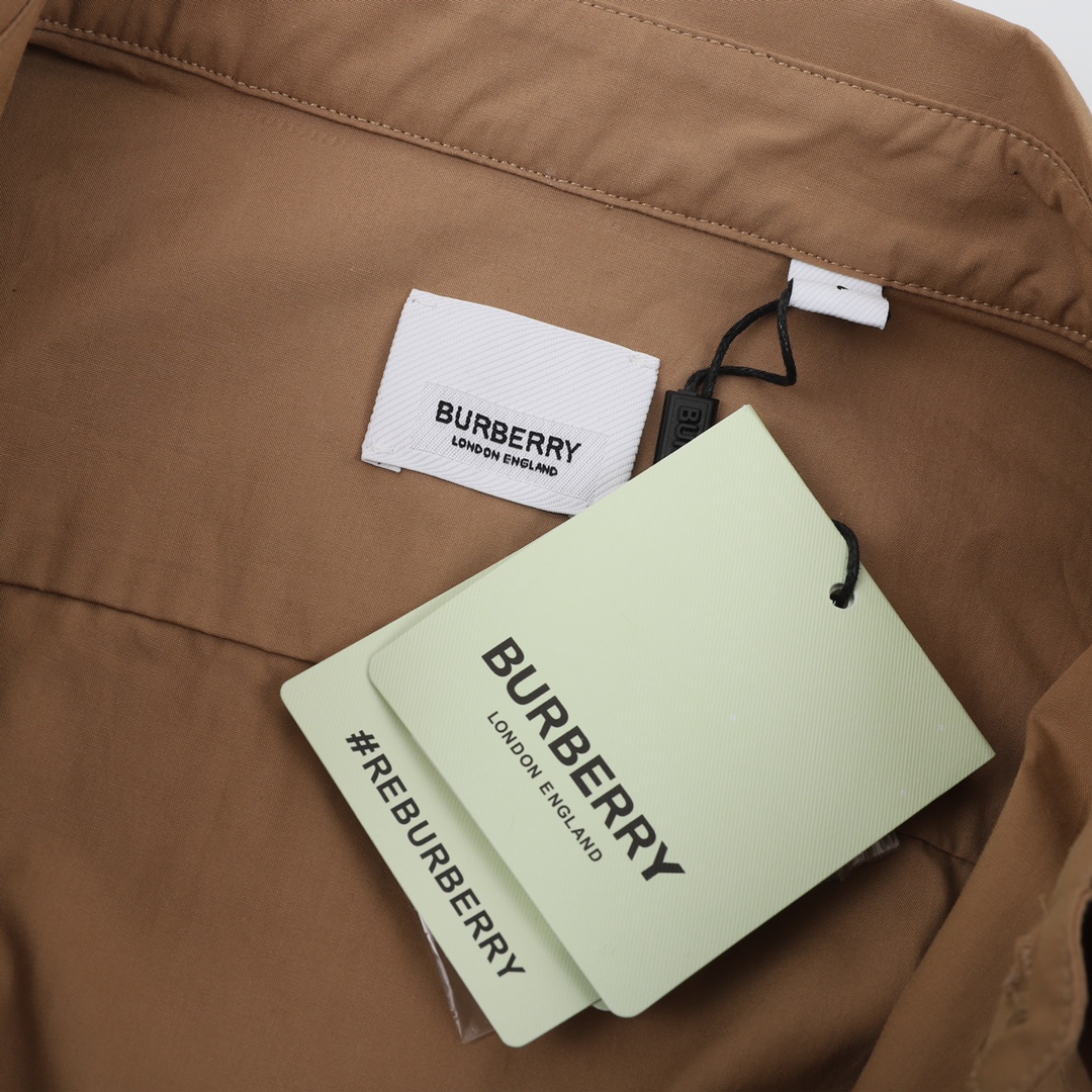 Burberry巴宝莉BBR 23SS 战马贴布断袖衬衫