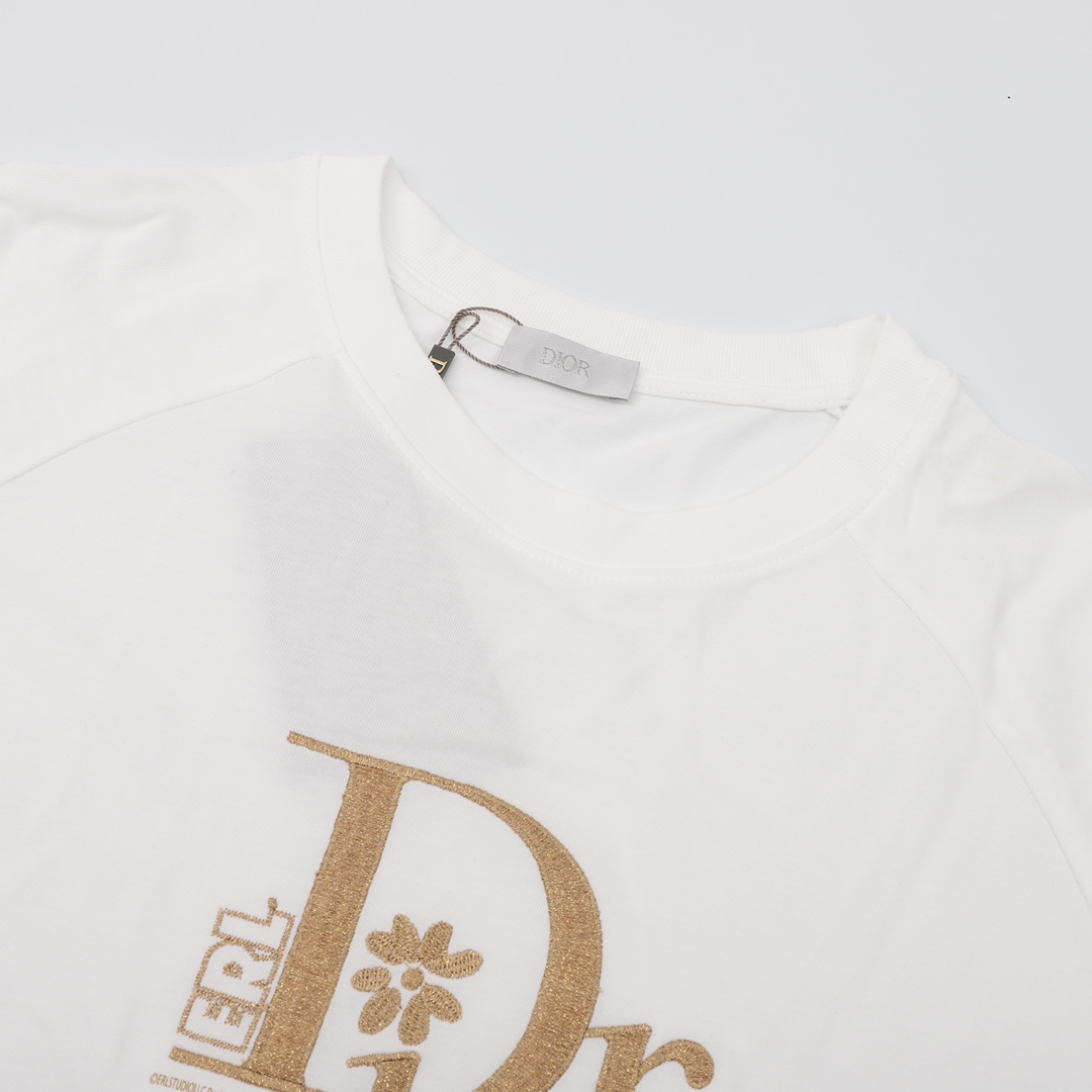 DIOR/迪奥 胸口刺绣LOGO短袖T恤 高级极简的一款TEE