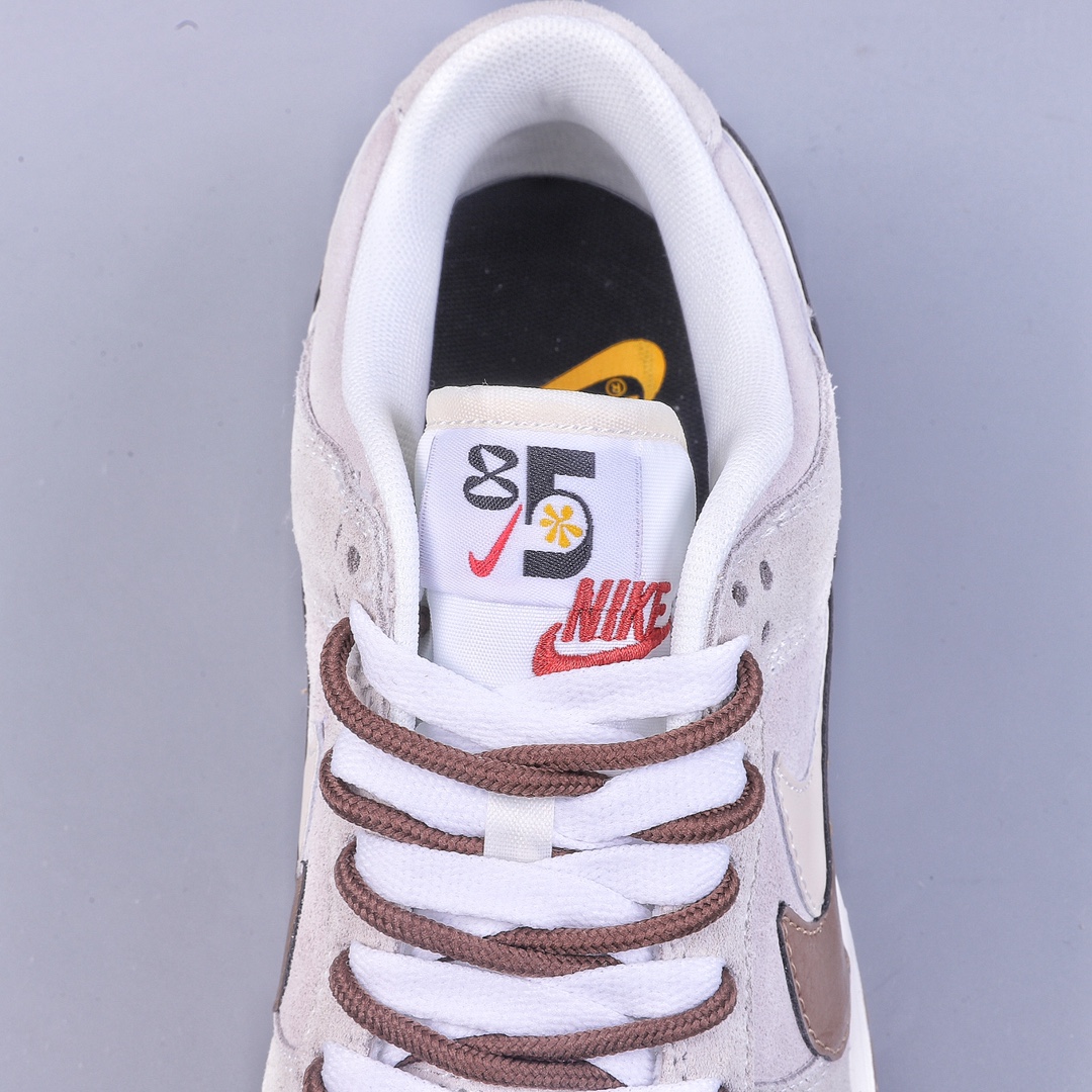 5ANK Dunk Low SE ”85” brown and white double hook low top casual sports sneakers DO9457-115