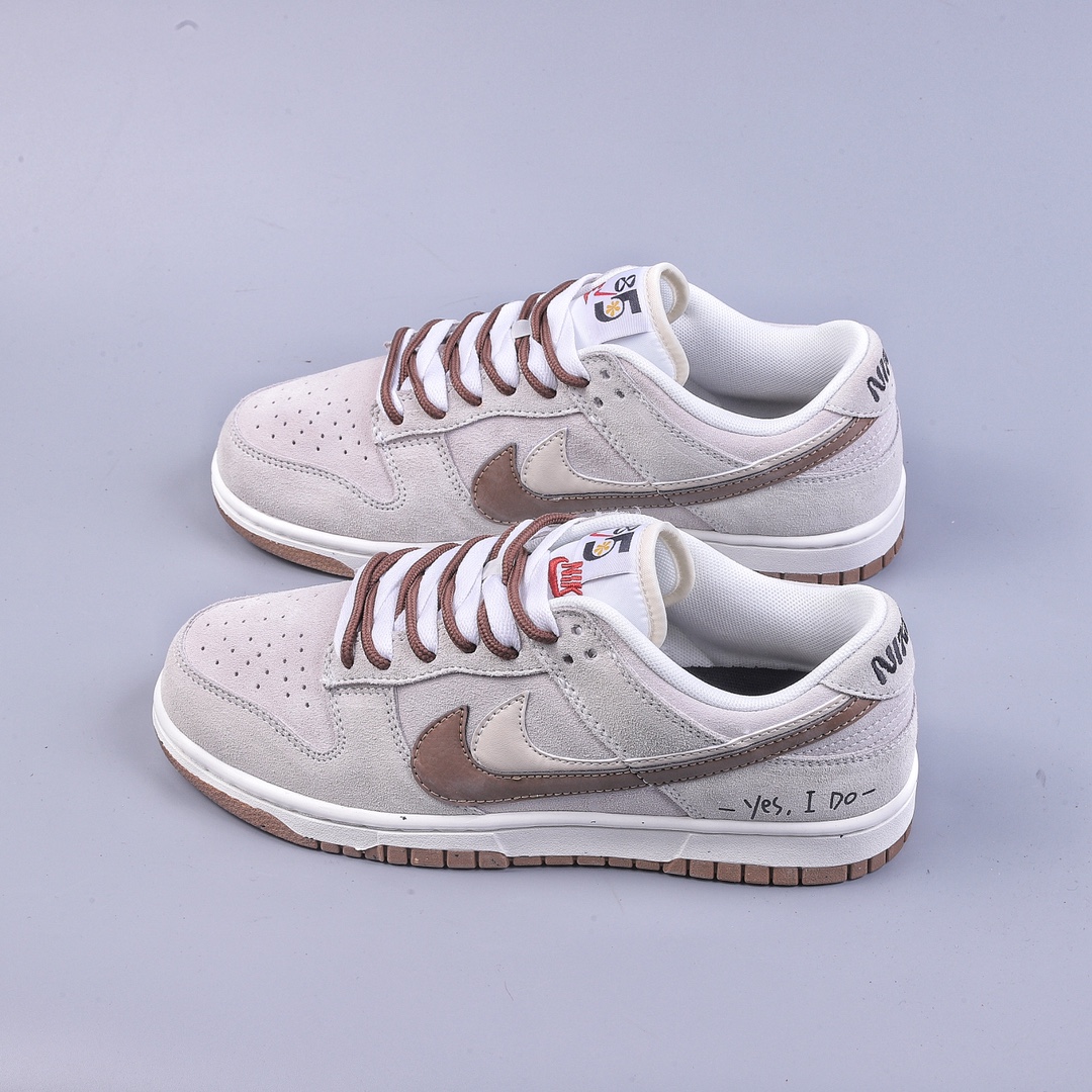 5ANK Dunk Low SE ”85” brown and white double hook low top casual sports sneakers DO9457-115