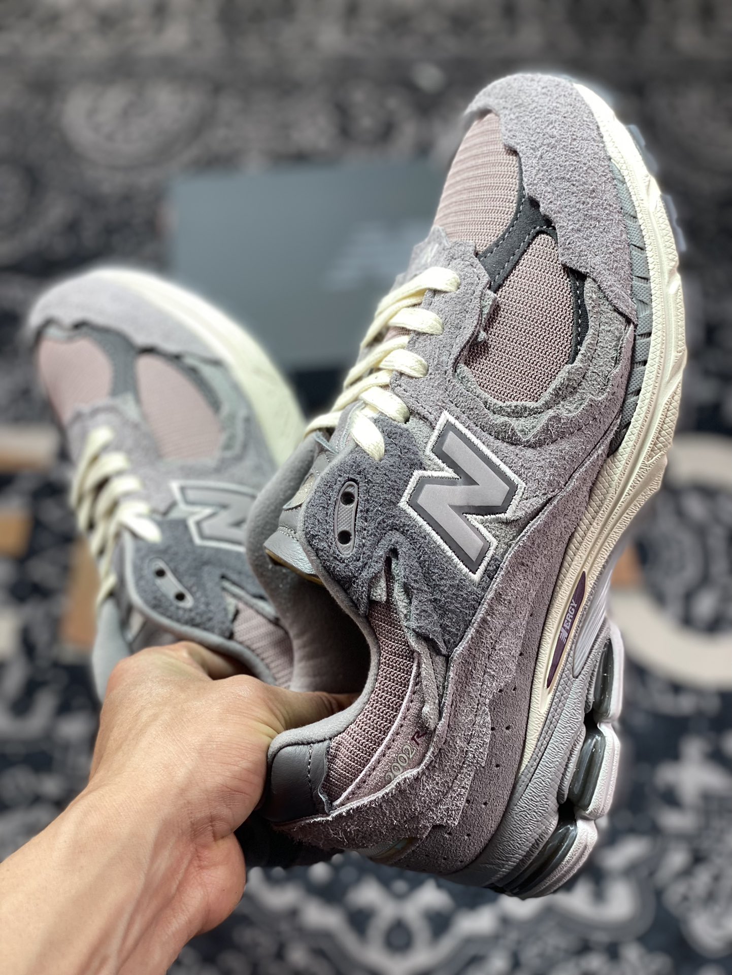 Pure original inspection/unidentified pure original version New Balance Amidst Purple Retro Casual Running Shoes M2002RDY