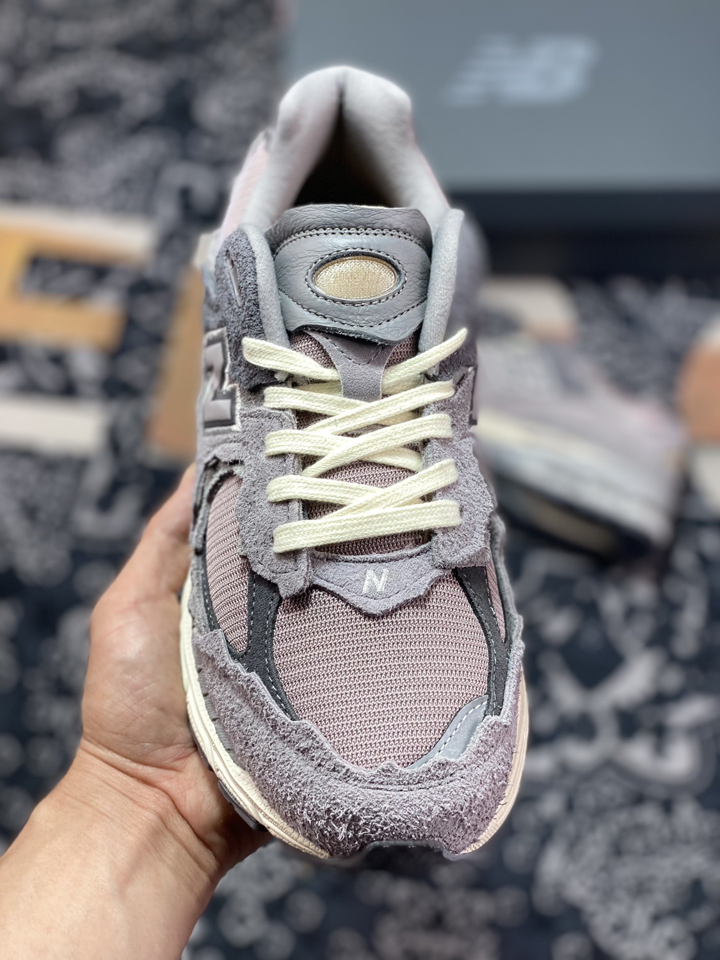 Pure original inspection/unidentified pure original version New Balance Amidst Purple Retro Casual Running Shoes M2002RDY