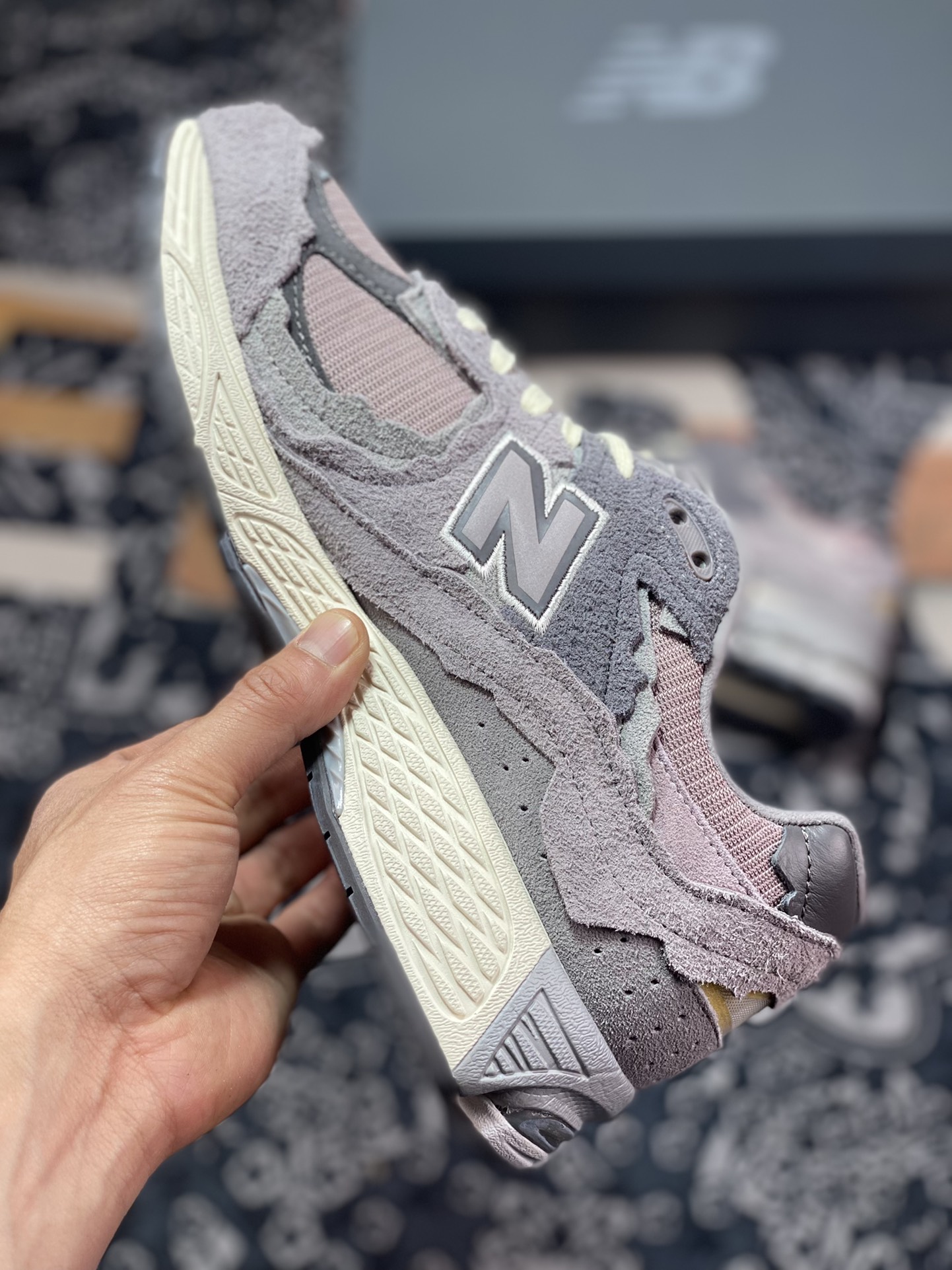 Pure original inspection/unidentified pure original version New Balance Amidst Purple Retro Casual Running Shoes M2002RDY