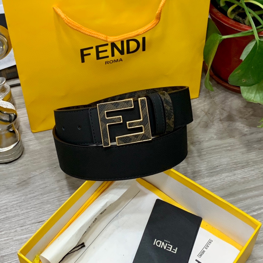 FENDI芬迪专柜同款宽4.0CM双