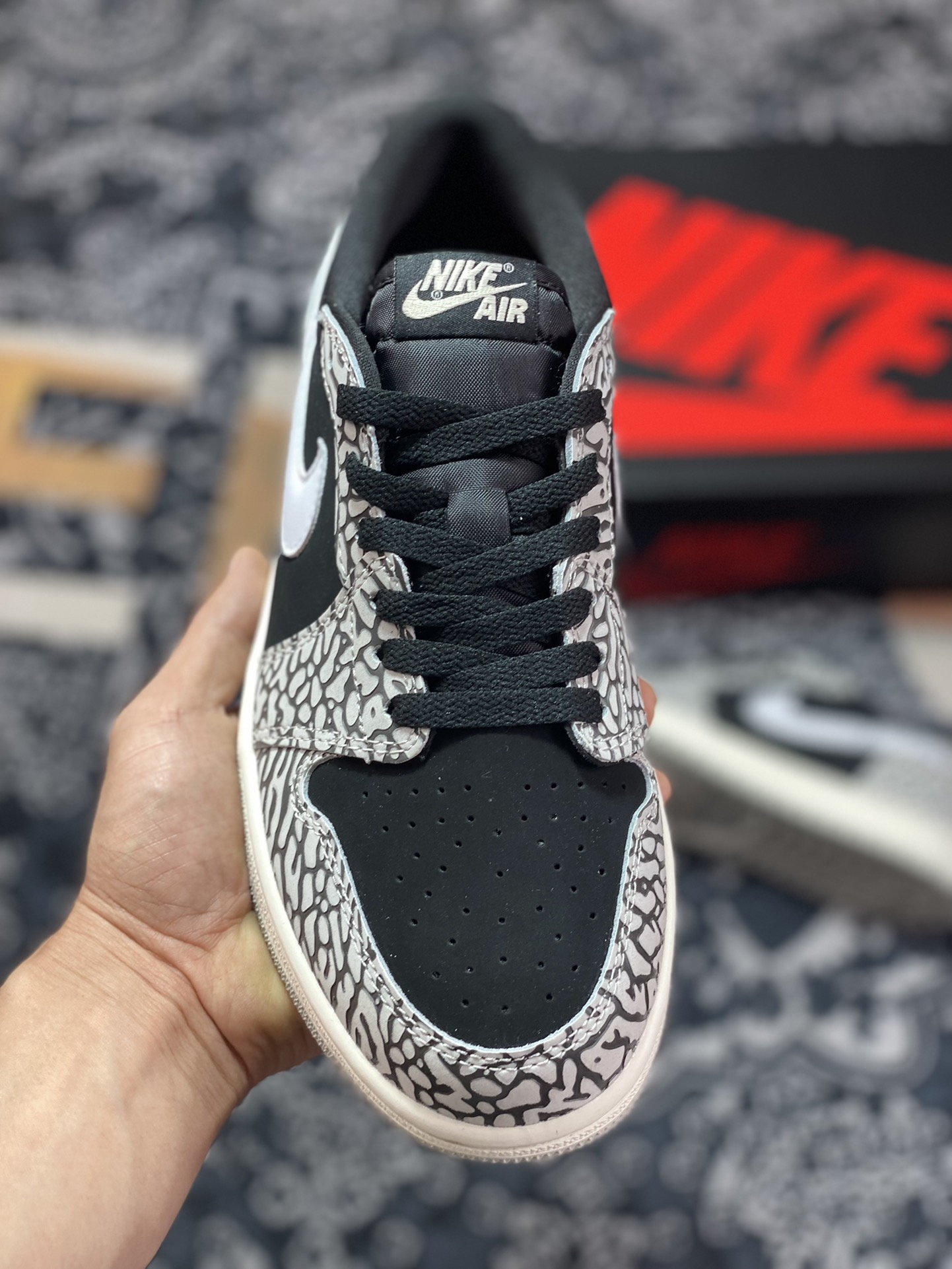 200 原厂级别 Air Jordan 1 Low OG 黑灰爆裂纹 CZ0790-001