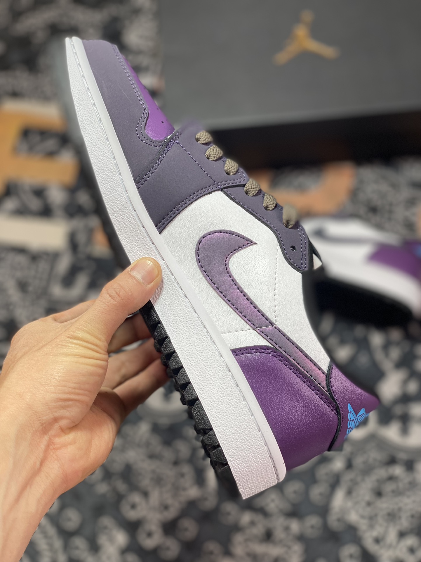200 原厂级别 Air Jordan 1 Low Golf 白黑紫 高尔夫系列 DZ9787-155