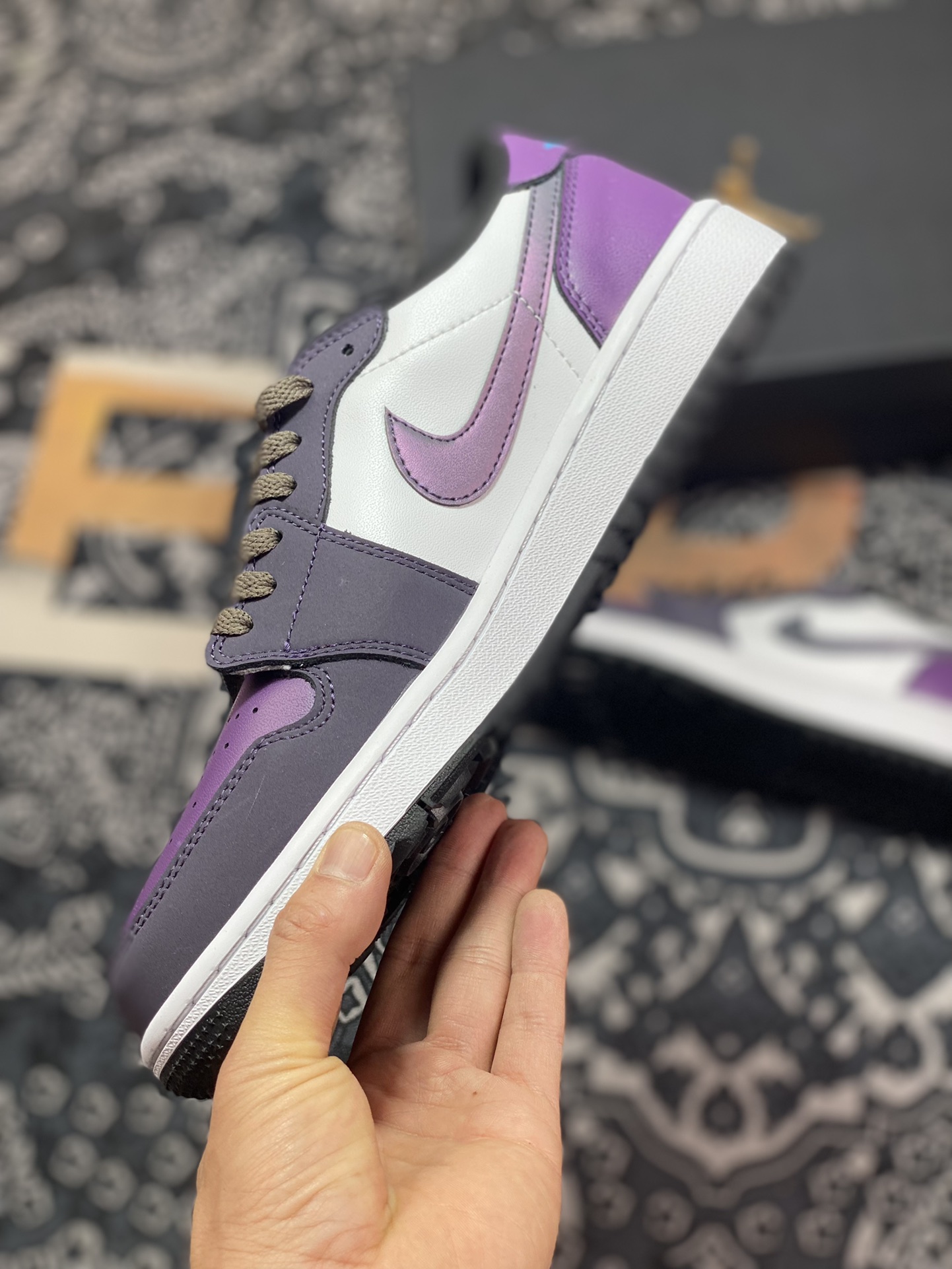 200 原厂级别 Air Jordan 1 Low Golf 白黑紫 高尔夫系列 DZ9787-155