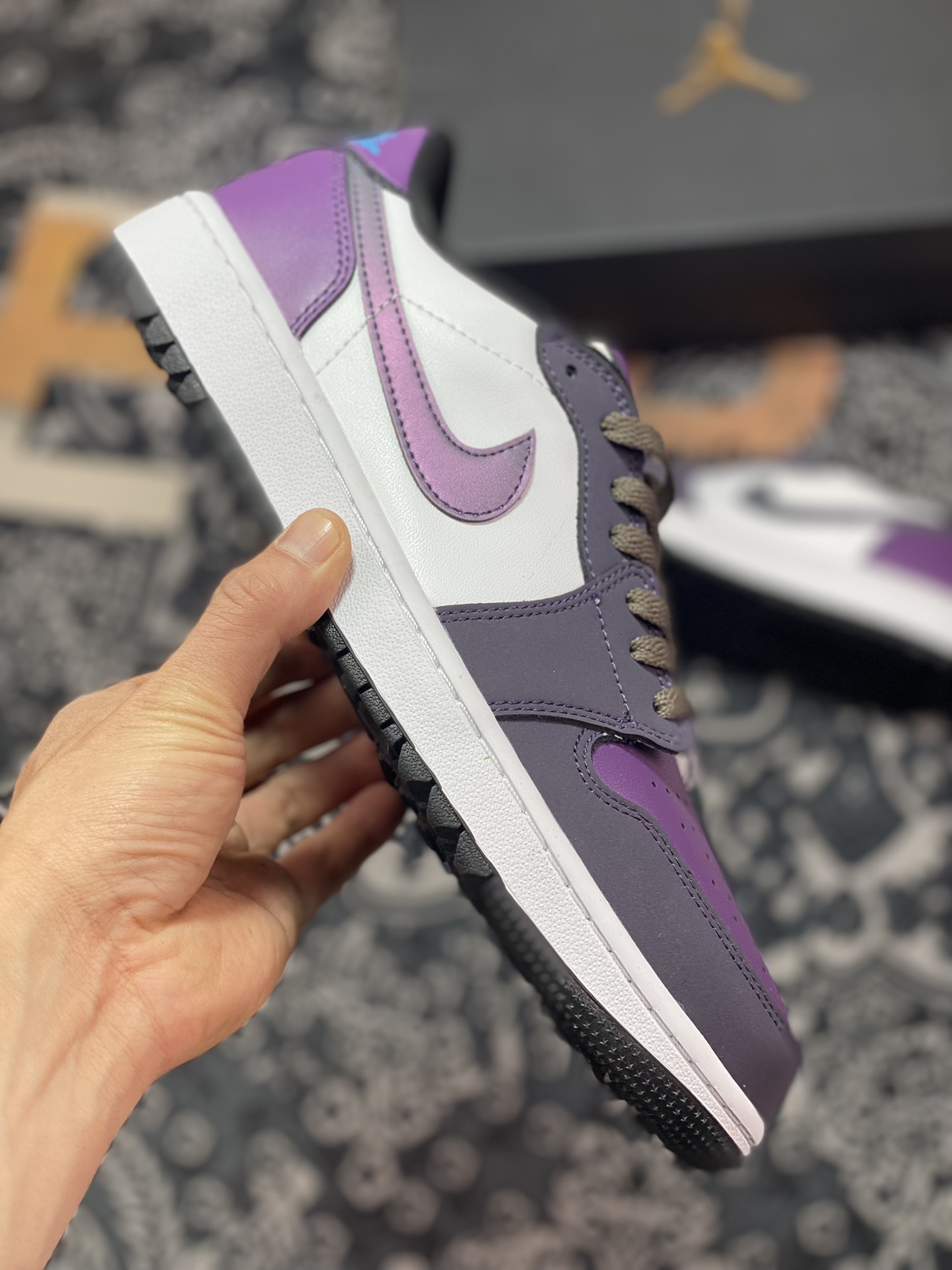200 原厂级别 Air Jordan 1 Low Golf 白黑紫 高尔夫系列 DZ9787-155