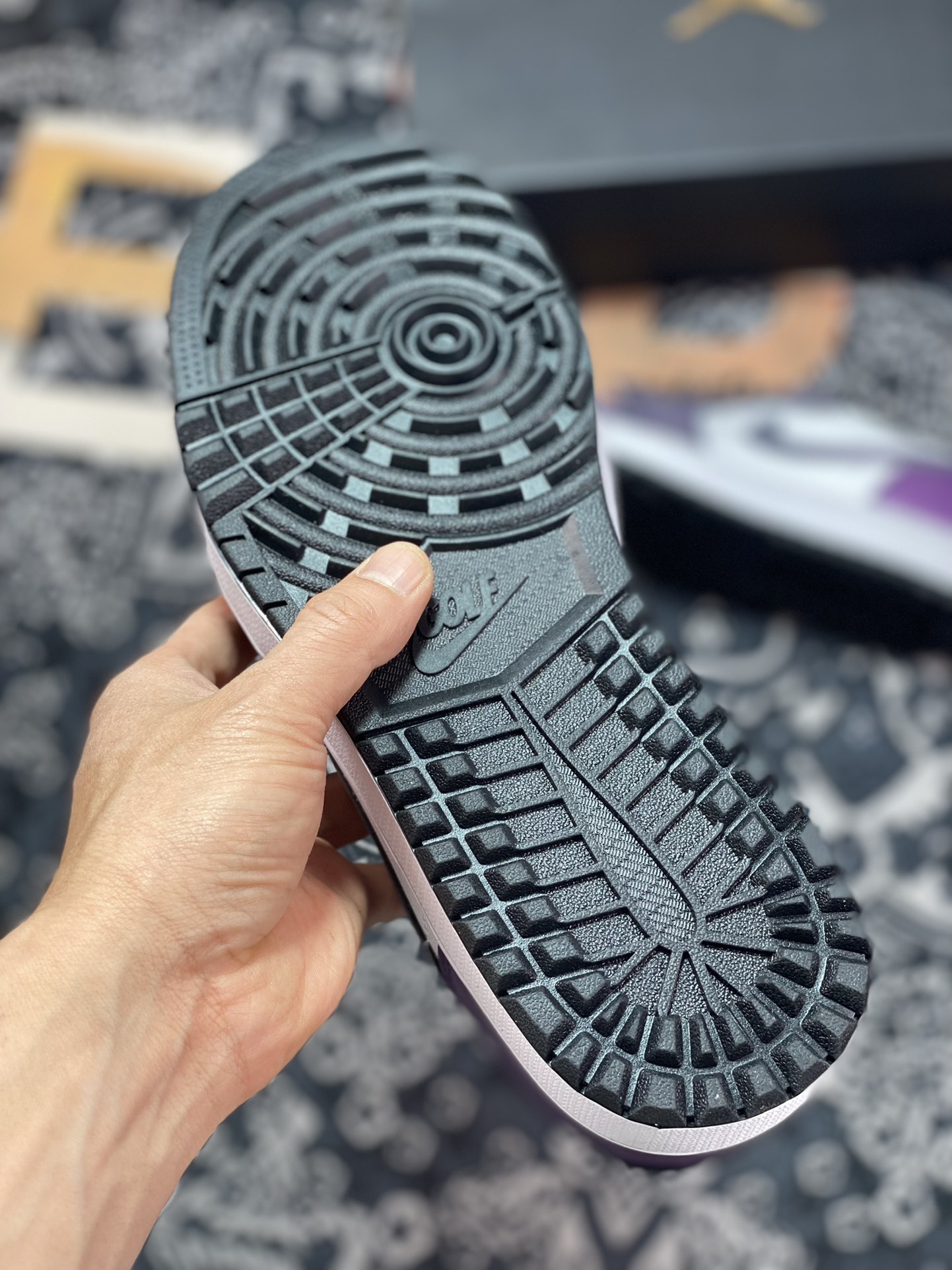 200 原厂级别 Air Jordan 1 Low Golf 白黑紫 高尔夫系列 DZ9787-155