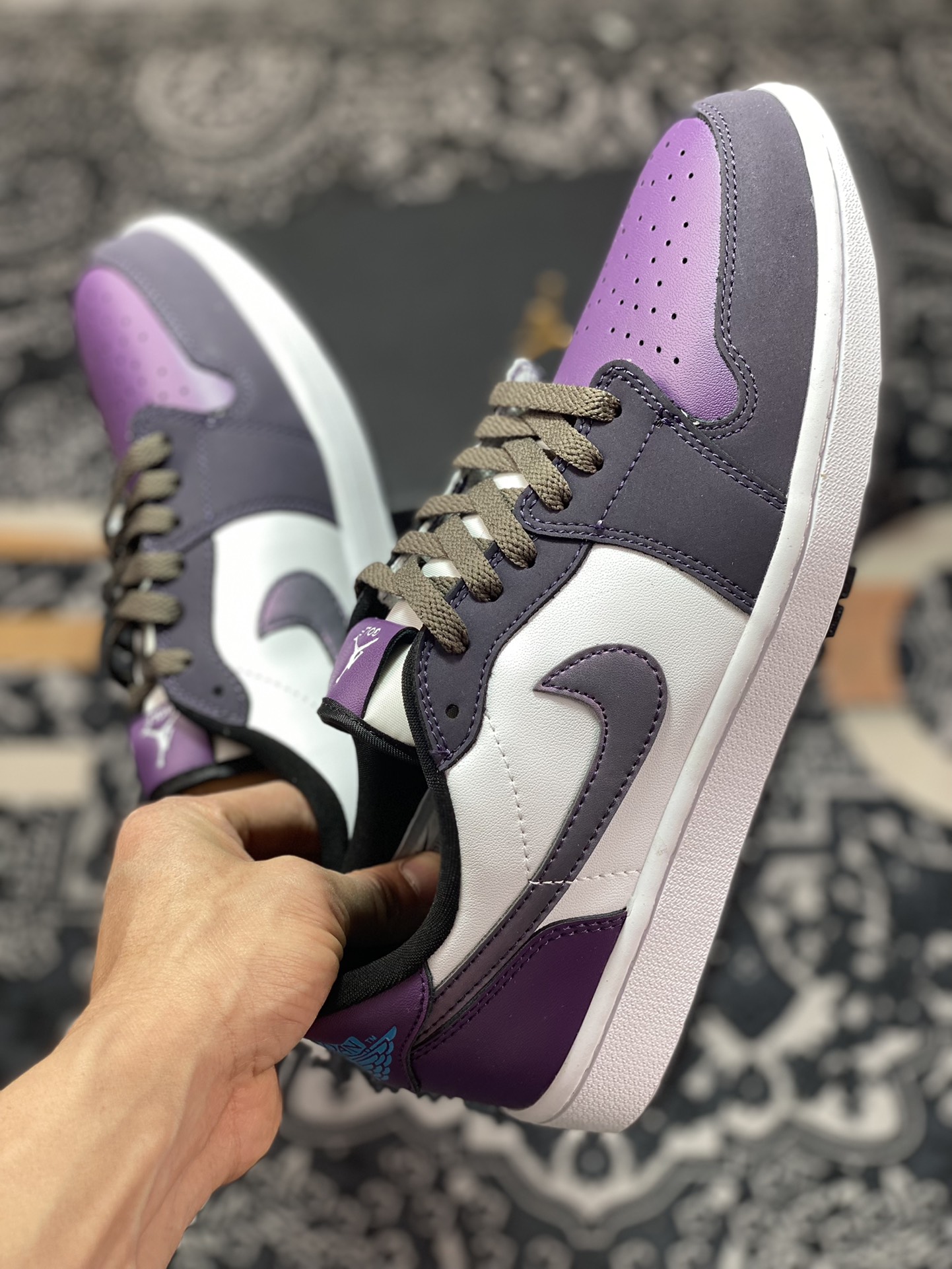 200 原厂级别 Air Jordan 1 Low Golf 白黑紫 高尔夫系列 DZ9787-155