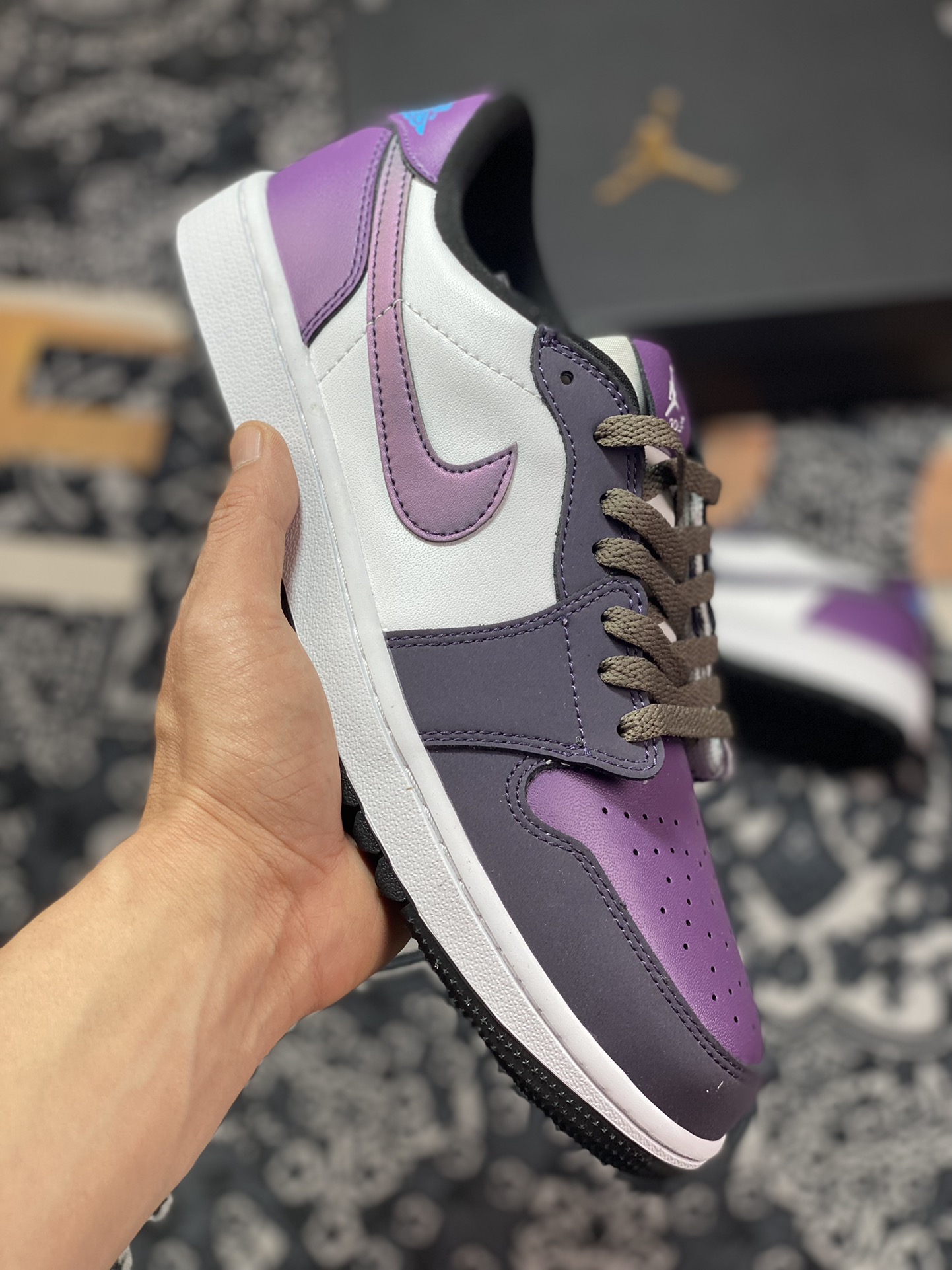 200 原厂级别 Air Jordan 1 Low Golf 白黑紫 高尔夫系列 DZ9787-155
