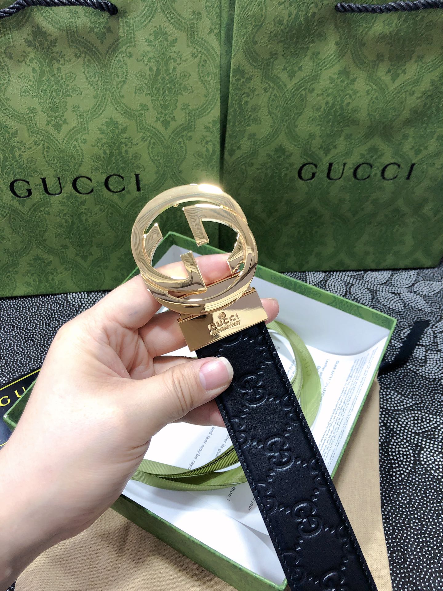 Gucci.古驰全套包装3.8cm进