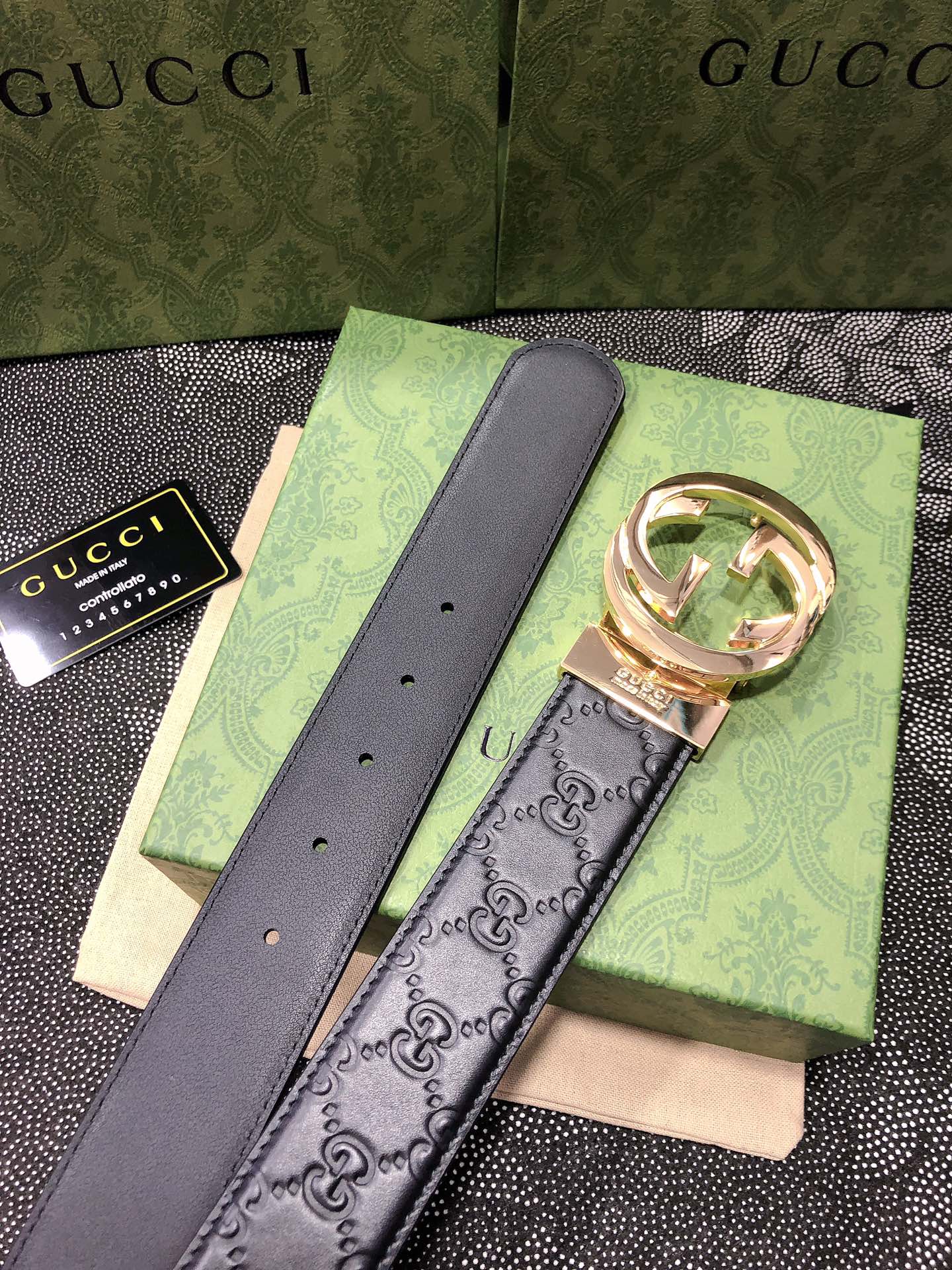 Gucci.古驰全套包装3.8cm进