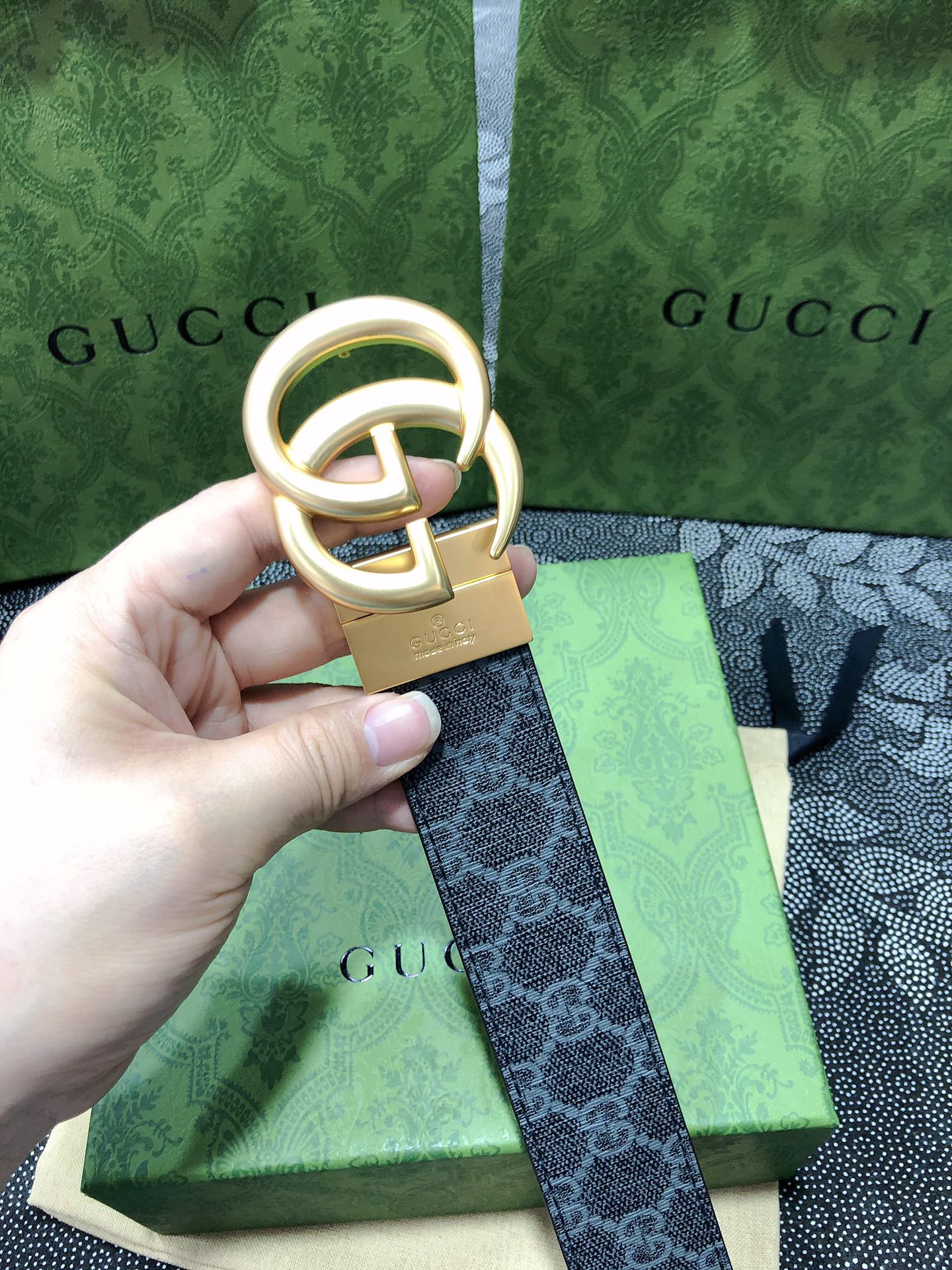 Gucci.古驰全套包装3.8cm进