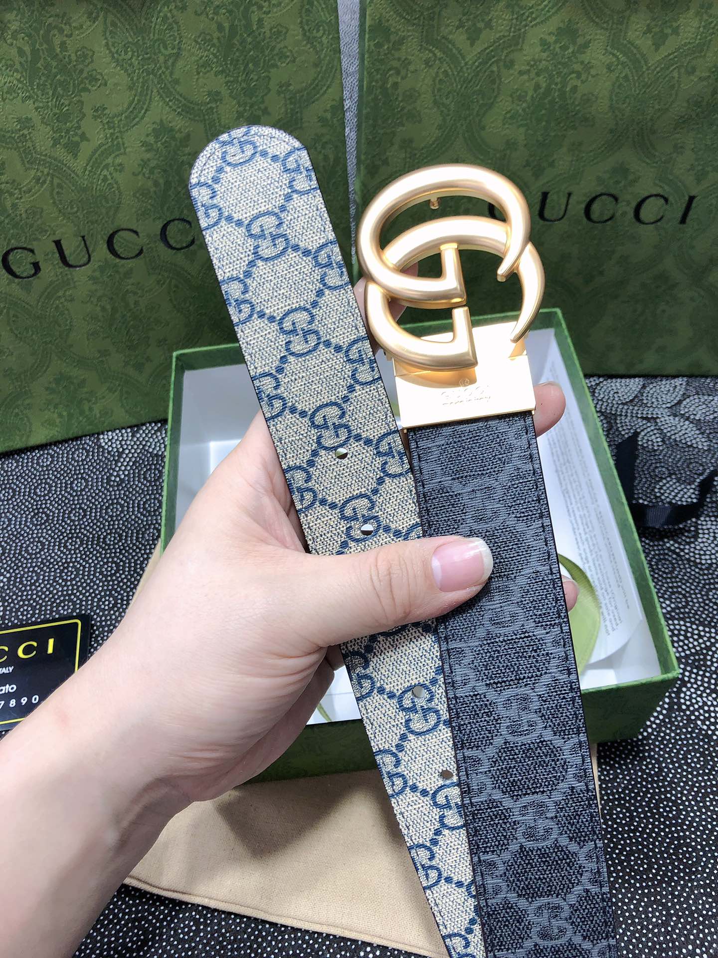 Gucci.古驰全套包装3.8cm进