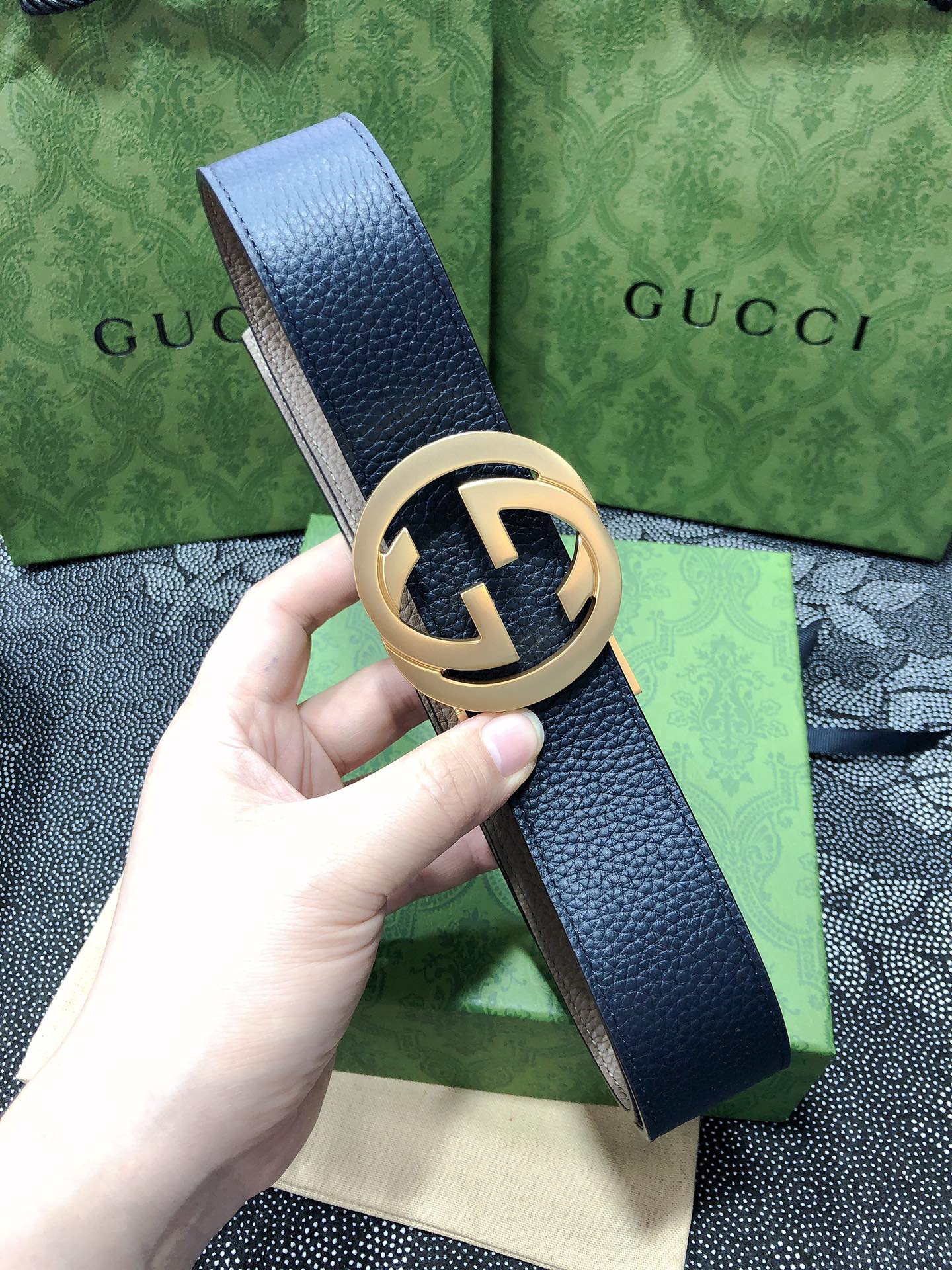 Gucci.古驰全套包装3.8cm进