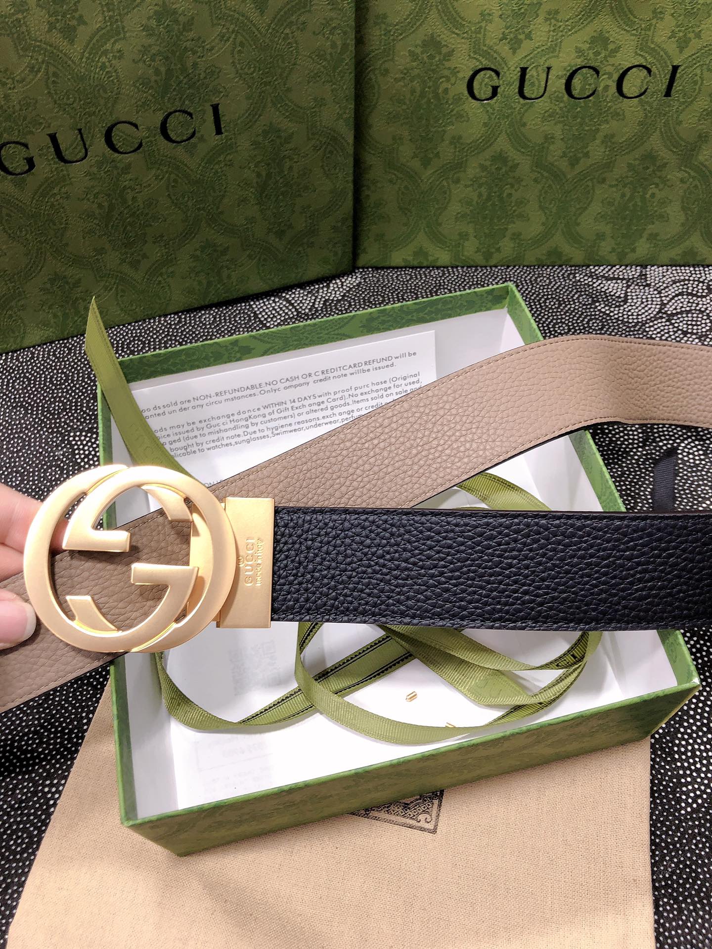 Gucci.古驰全套包装3.8cm进