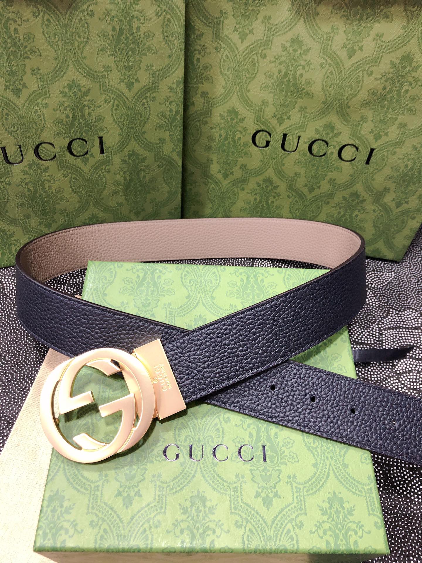 Gucci.古驰全套包装3.8cm进