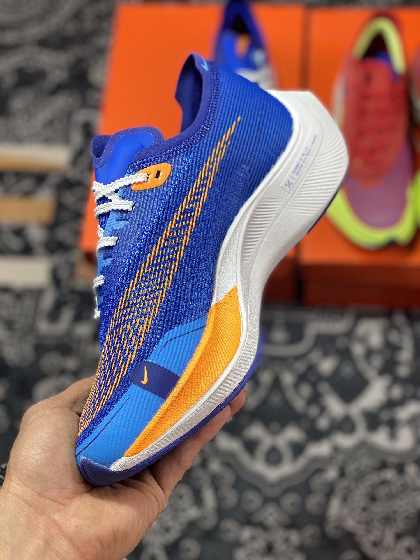 220 原装级别 Nike ZoomX Vaporfly Next% 2 白蓝橙 马拉松跑步鞋二代 FD0713-400
