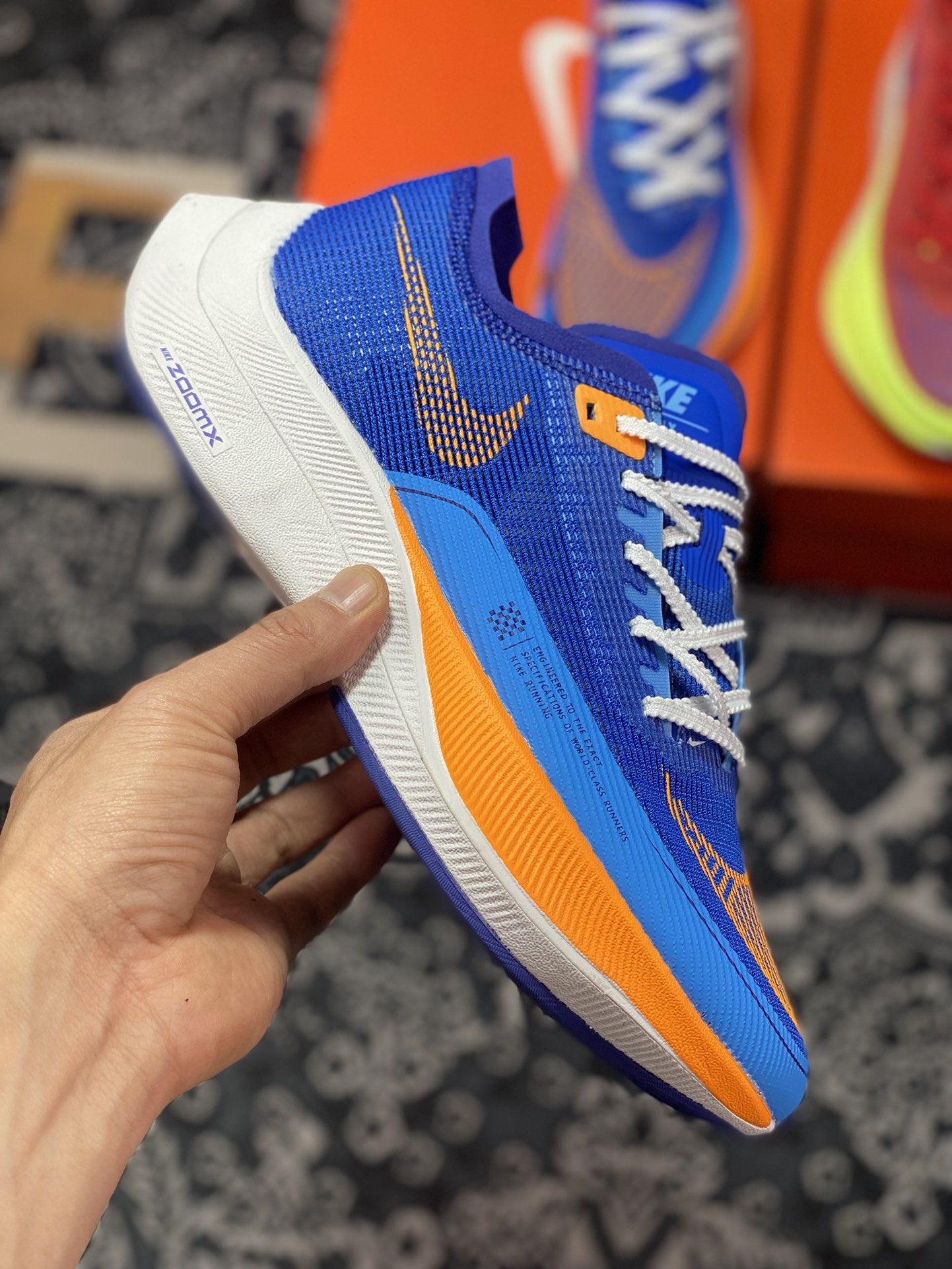220 原装级别 Nike ZoomX Vaporfly Next% 2 白蓝橙 马拉松跑步鞋二代 FD0713-400