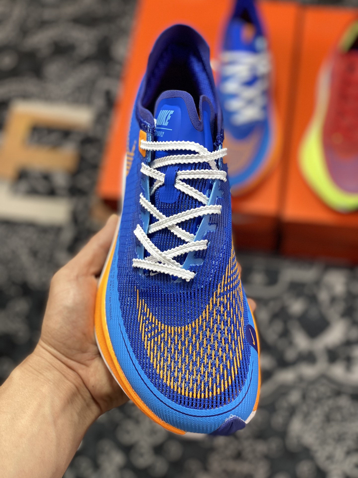220 原装级别 Nike ZoomX Vaporfly Next% 2 白蓝橙 马拉松跑步鞋二代 FD0713-400