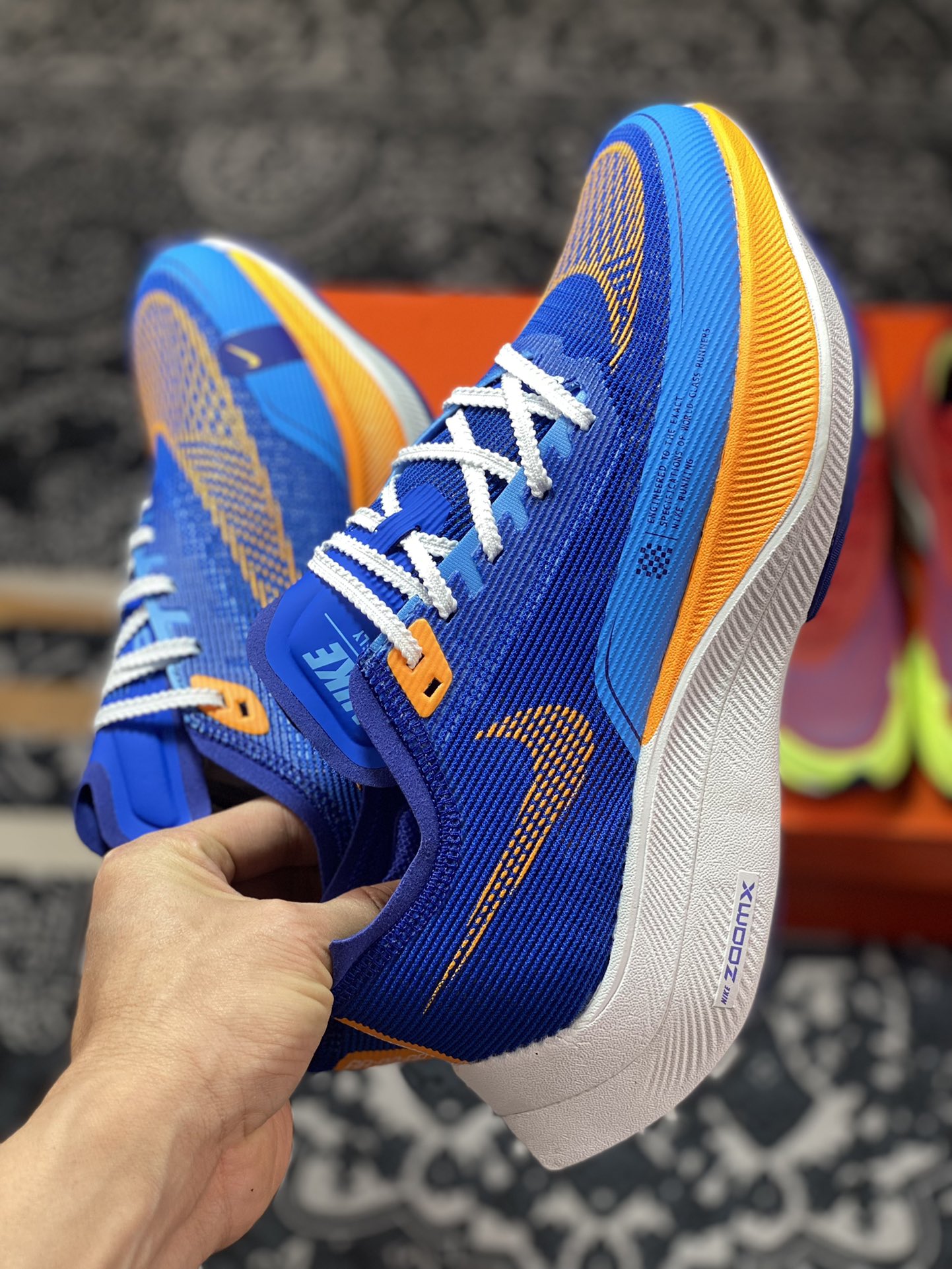 220 原装级别 Nike ZoomX Vaporfly Next% 2 白蓝橙 马拉松跑步鞋二代 FD0713-400