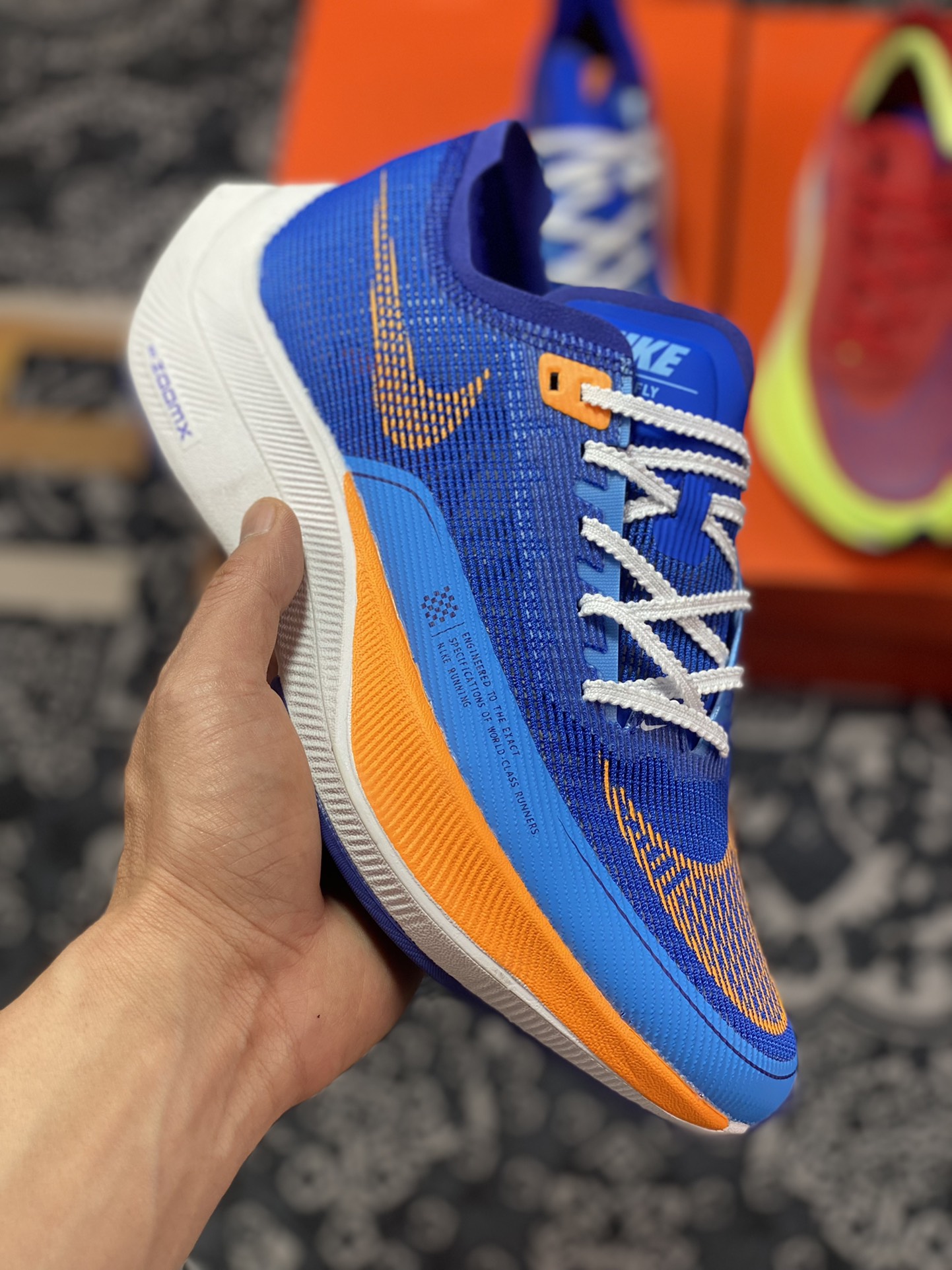 220 原装级别 Nike ZoomX Vaporfly Next% 2 白蓝橙 马拉松跑步鞋二代 FD0713-400