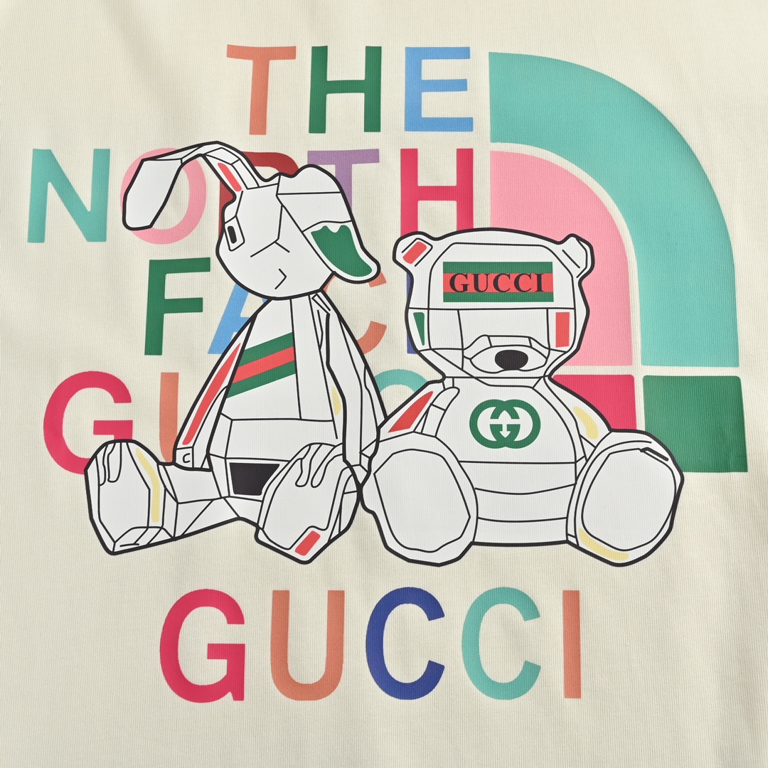 170 Gucci & TNF 联名款 公仔印花logo短袖