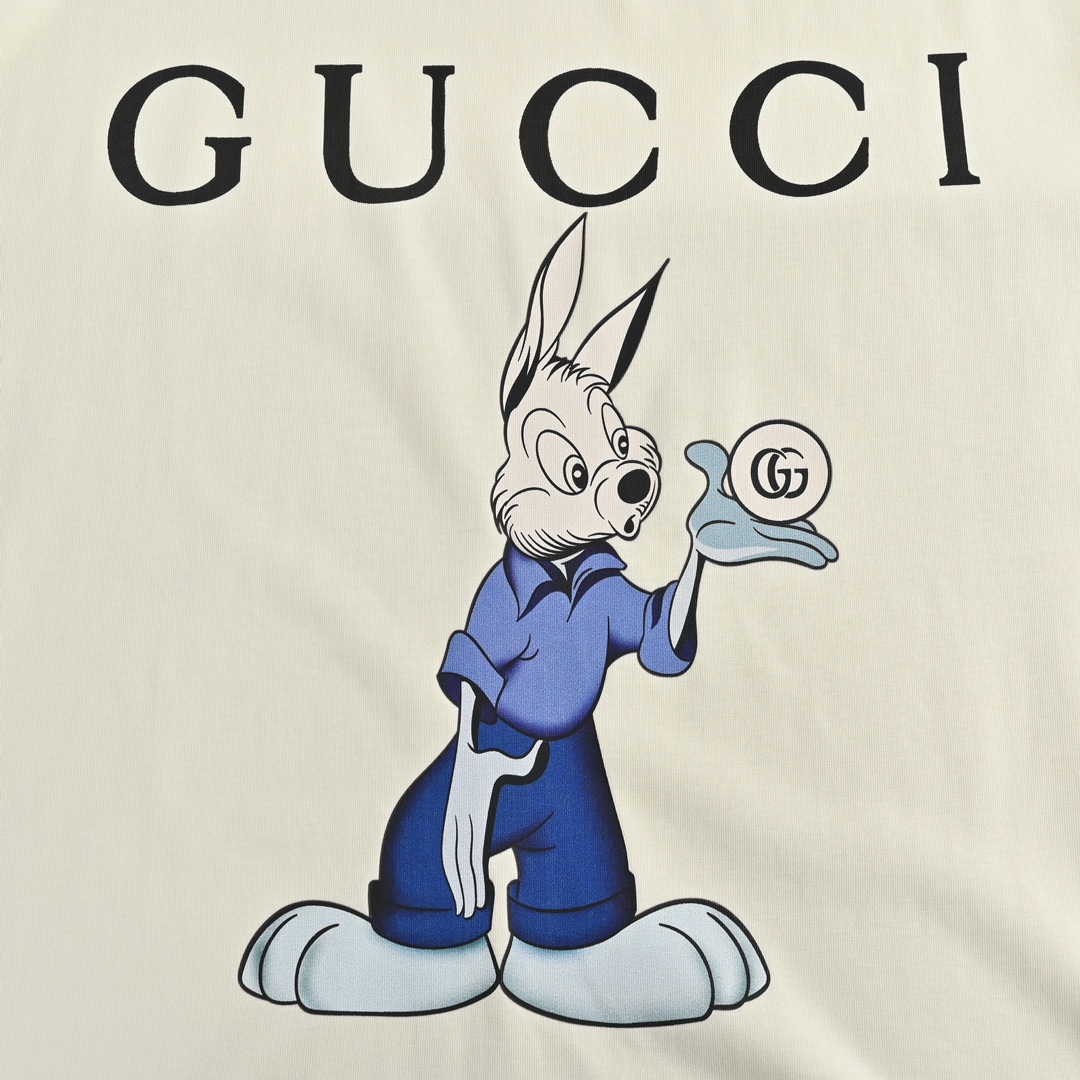 Gucci /古驰 23ss 大脚兔印花短袖 夏季新款