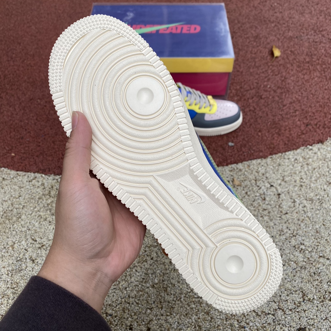 AF1漆皮拼接灰蓝绿尺码36-45N