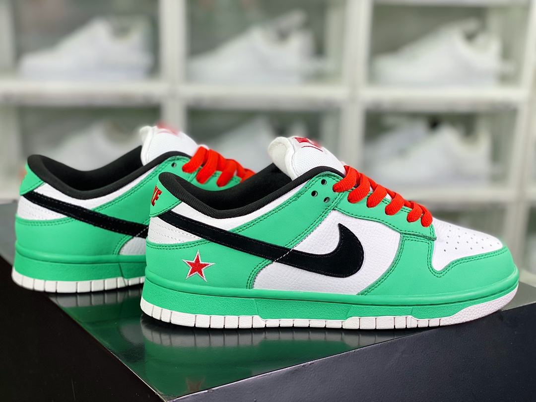 280 SB Dunk Low Pro”Heineken”扣篮系列低帮休闲运动滑板板鞋“皮革白绿喜力”304292-302