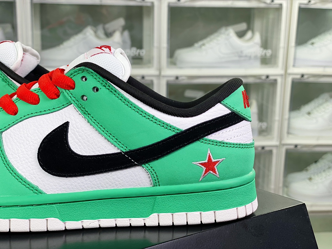 280 SB Dunk Low Pro”Heineken”扣篮系列低帮休闲运动滑板板鞋“皮革白绿喜力”304292-302