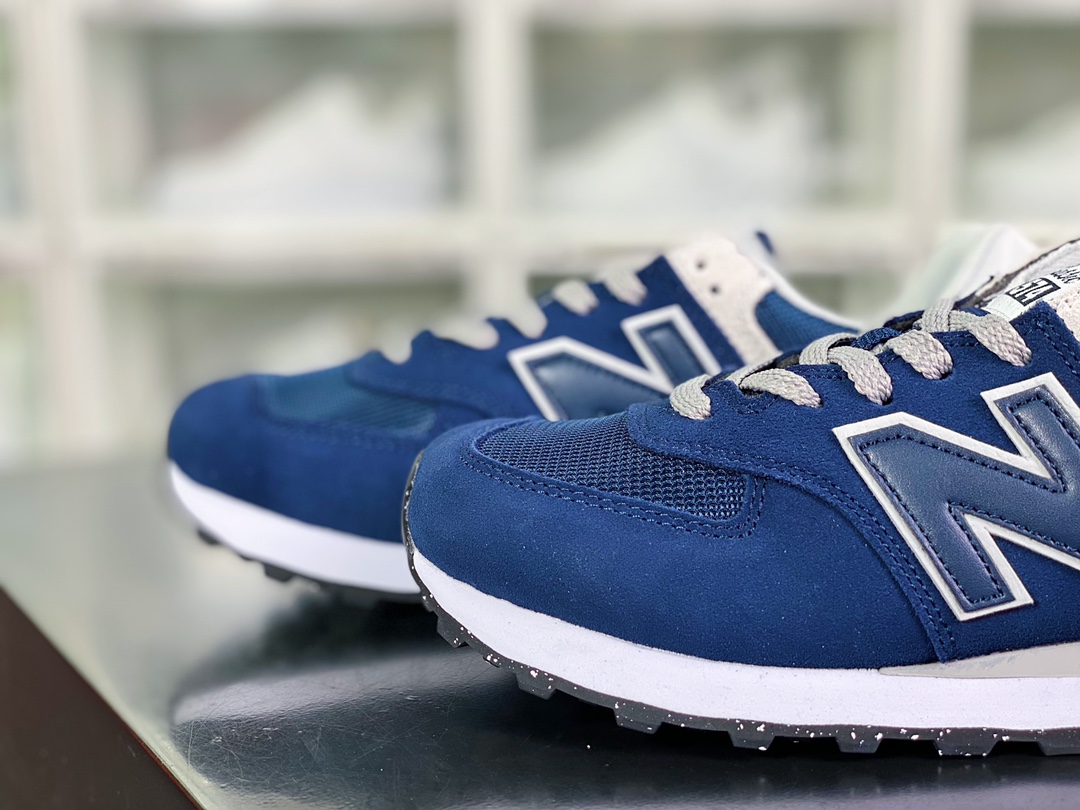 ML574 Series Low Top Classic Retro Casual Sports Jogging Shoes ”Summer Navy Blue Light Gray” ML574EVN