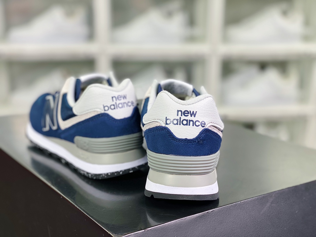 ML574 Series Low Top Classic Retro Casual Sports Jogging Shoes ”Summer Navy Blue Light Gray” ML574EVN