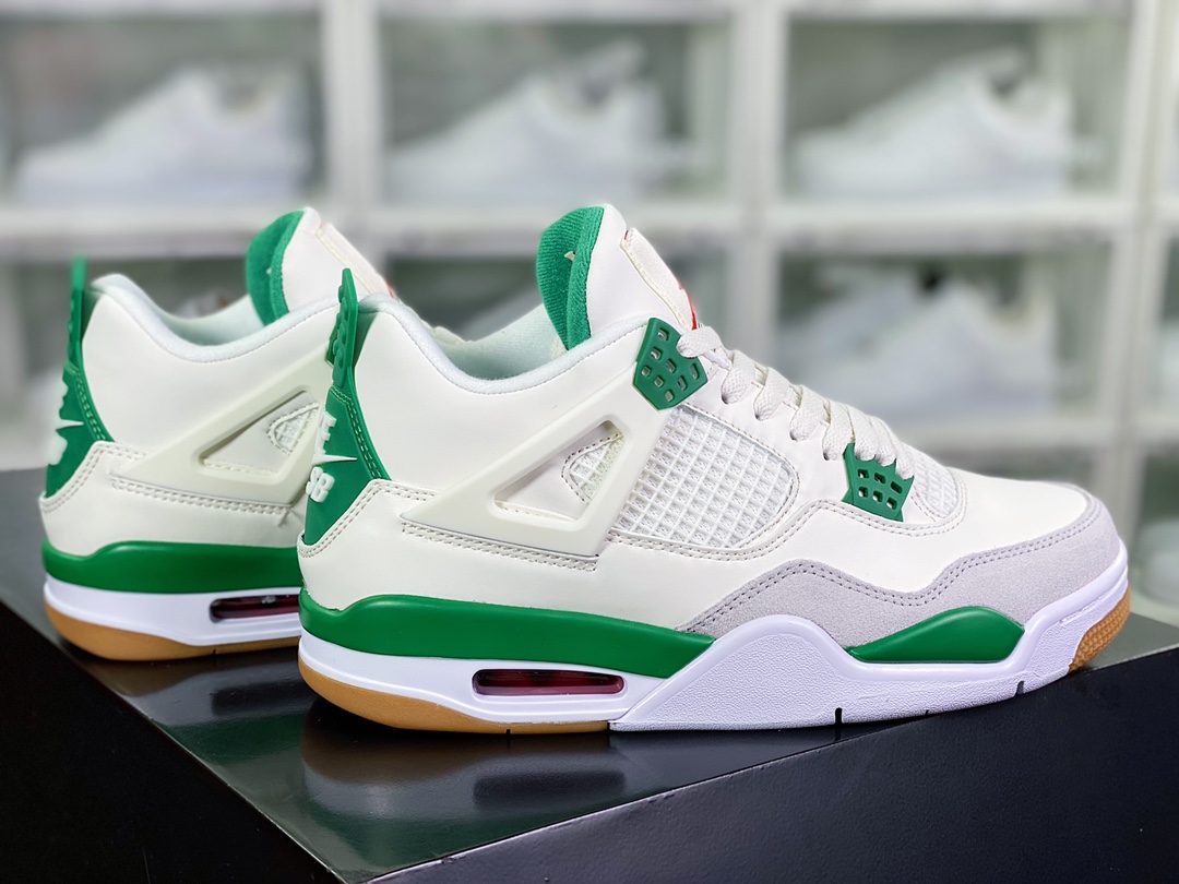 SB x Air Jordan 4 Retro SP ”Pine Green” Michael · AJ4 generation mid-bang retro casual ”joint white turquoise green” DR5415-103