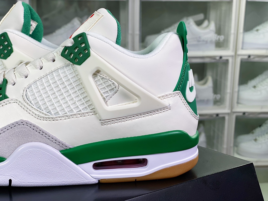 SB x Air Jordan 4 Retro SP ”Pine Green” Michael · AJ4 generation mid-bang retro casual ”joint white turquoise green” DR5415-103