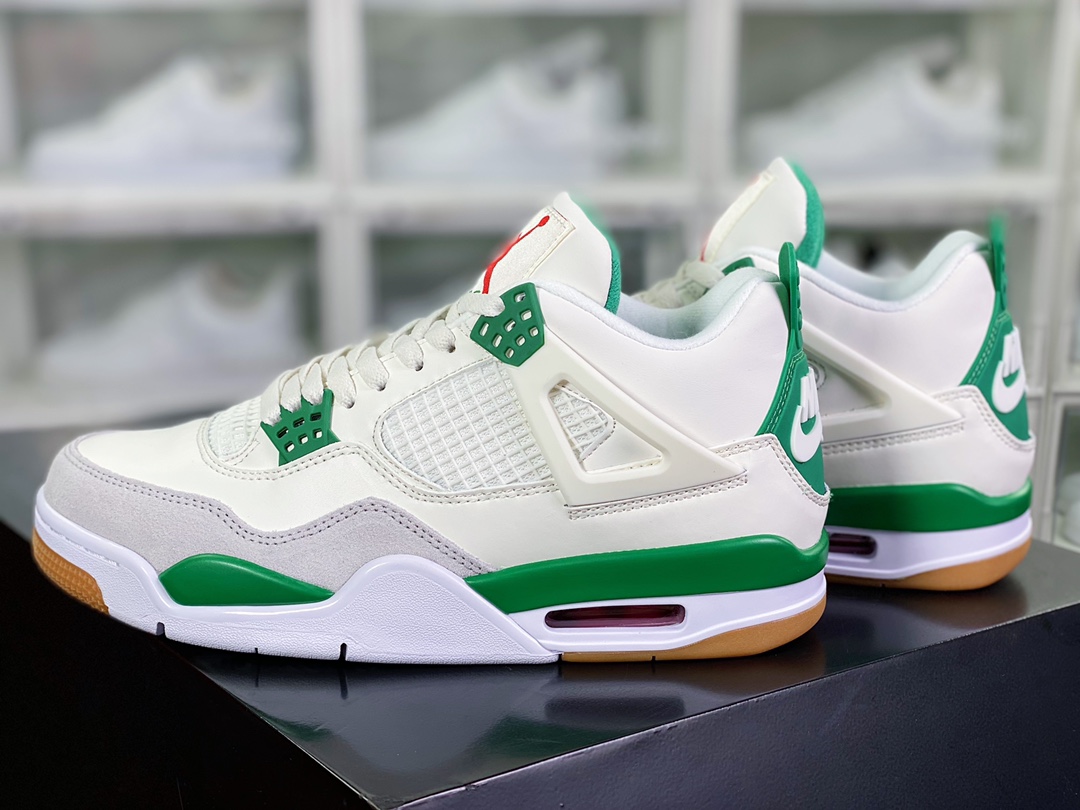 SB x Air Jordan 4 Retro SP ”Pine Green” Michael · AJ4 generation mid-bang retro casual ”joint white turquoise green” DR5415-103