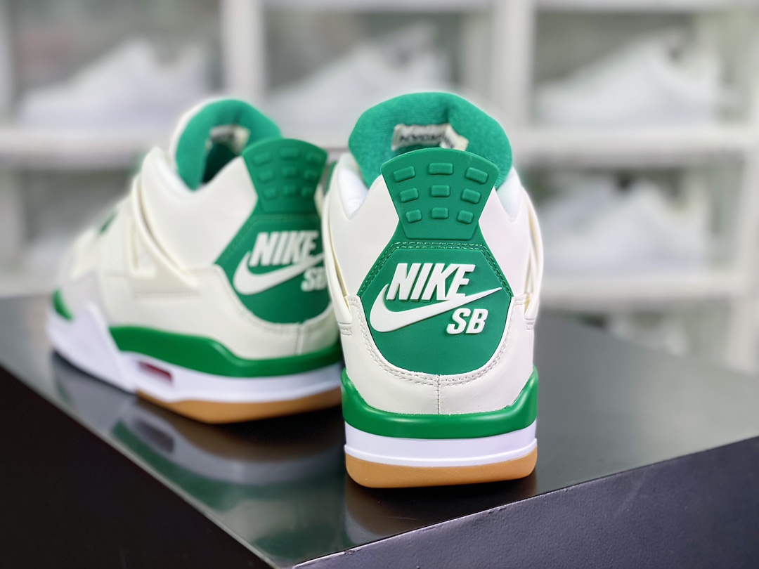 SB x Air Jordan 4 Retro SP ”Pine Green” Michael · AJ4 generation mid-bang retro casual ”joint white turquoise green” DR5415-103