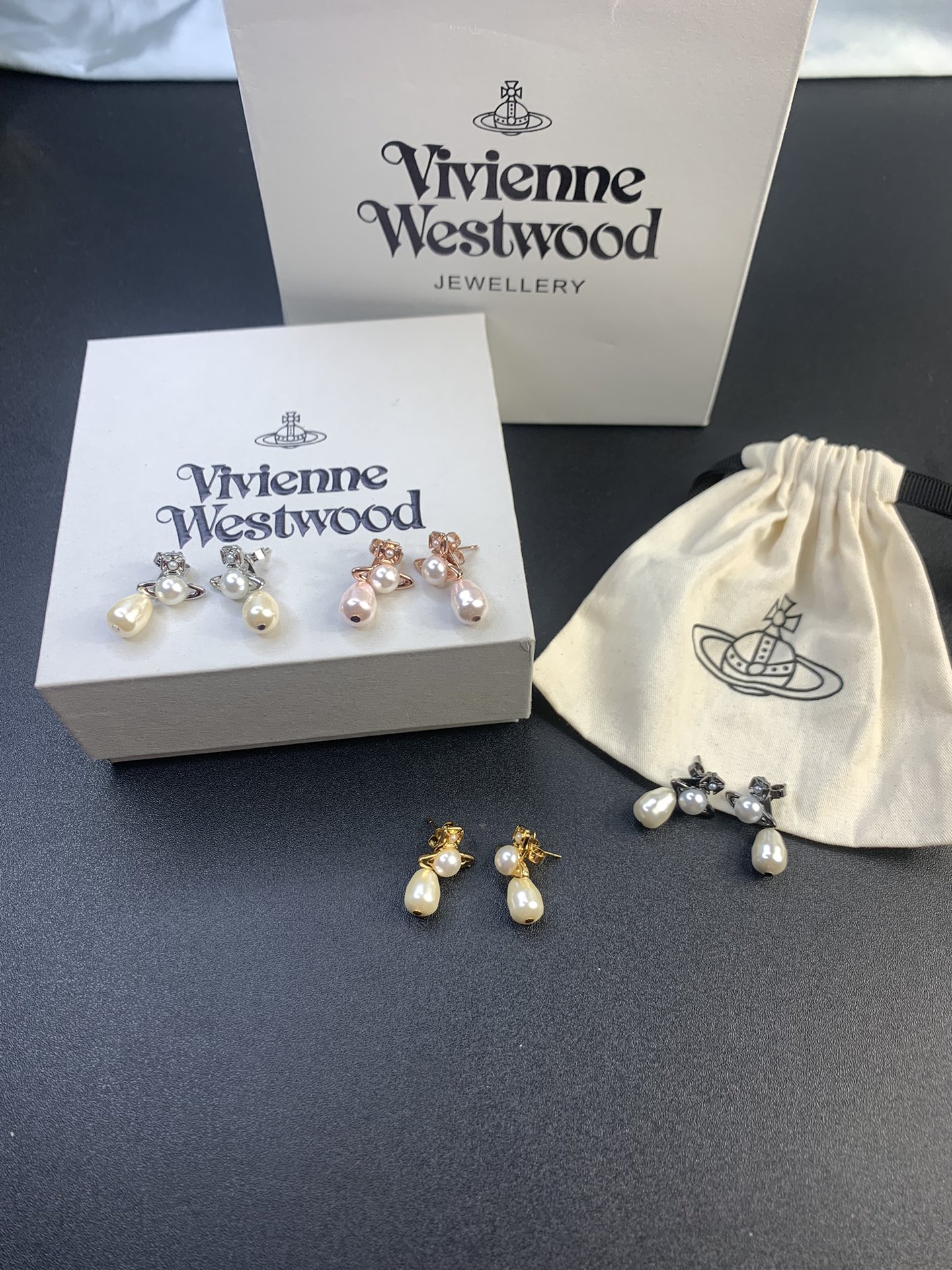 Vivienne Westwood 西太后可拆卸大小珍珠耳环