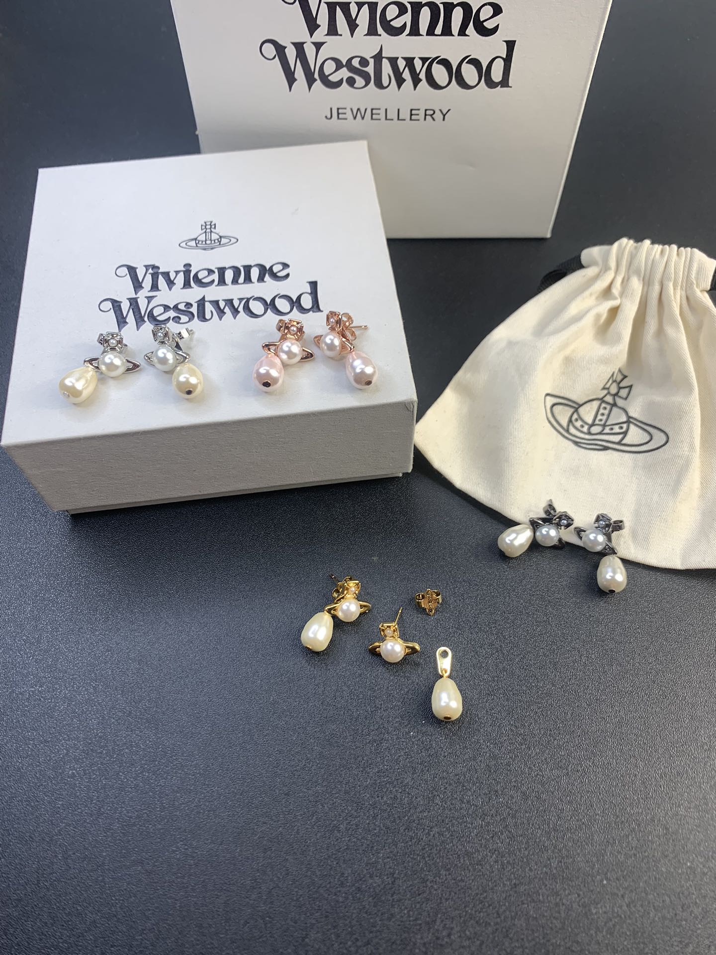 Vivienne Westwood 西太后可拆卸大小珍珠耳环