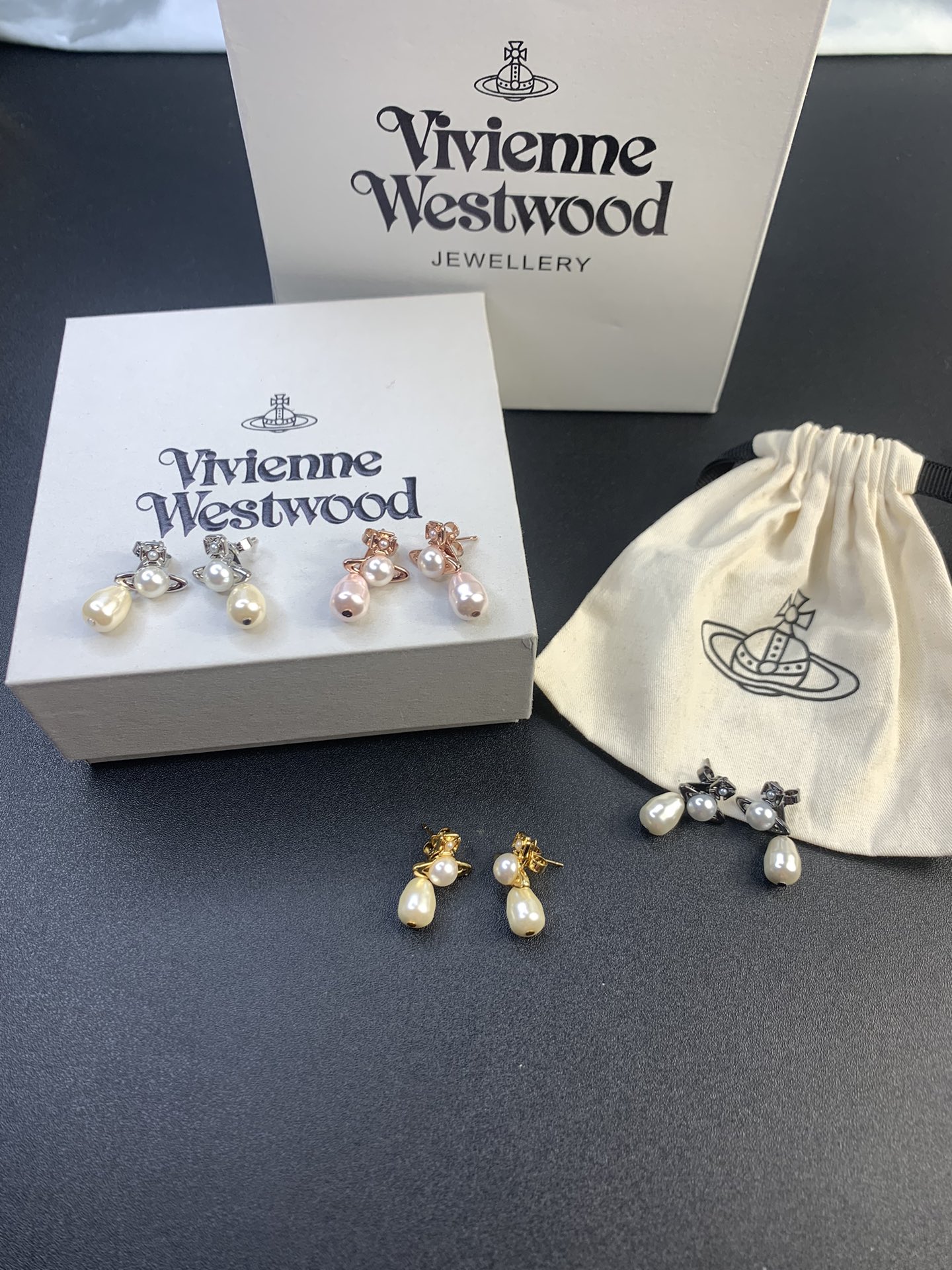 Vivienne Westwood 西太后可拆卸大小珍珠耳环