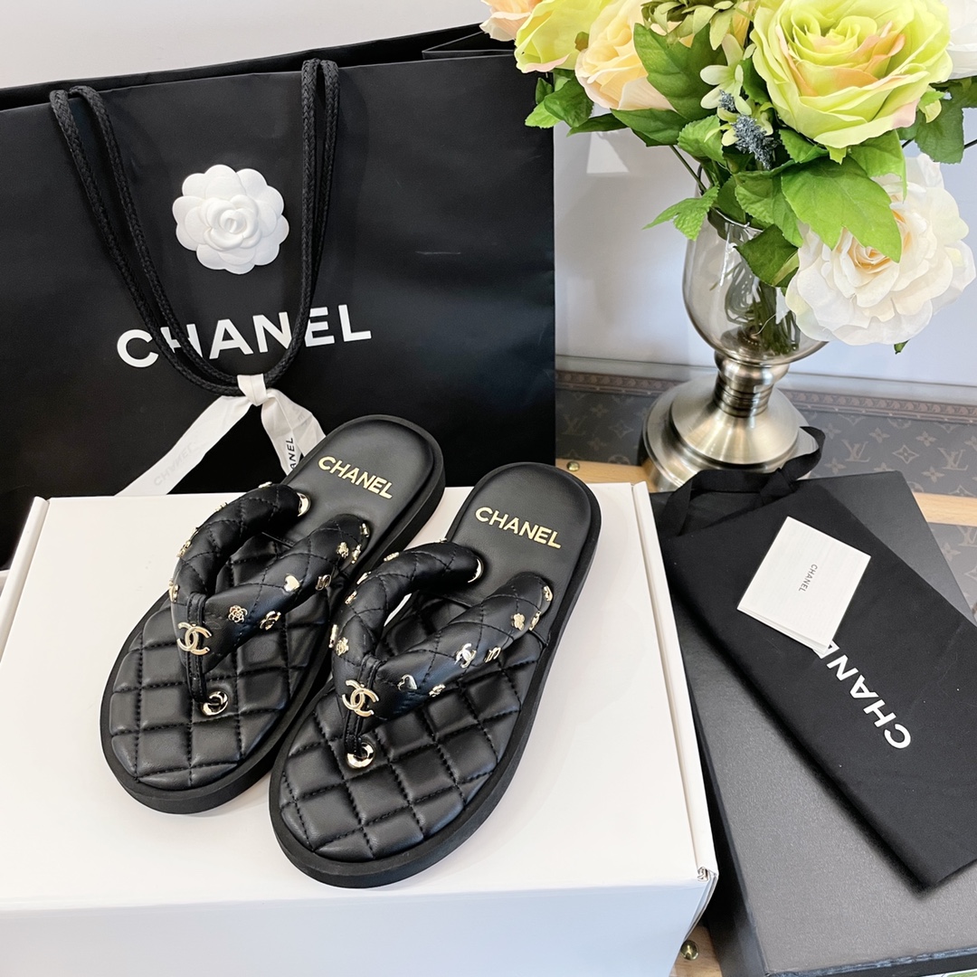 CHANEL zomer platte slippers - topkwaliteit