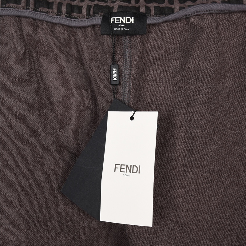 200 Fendi/芬迪 23ss 满印双F老花元素毛圈短裤