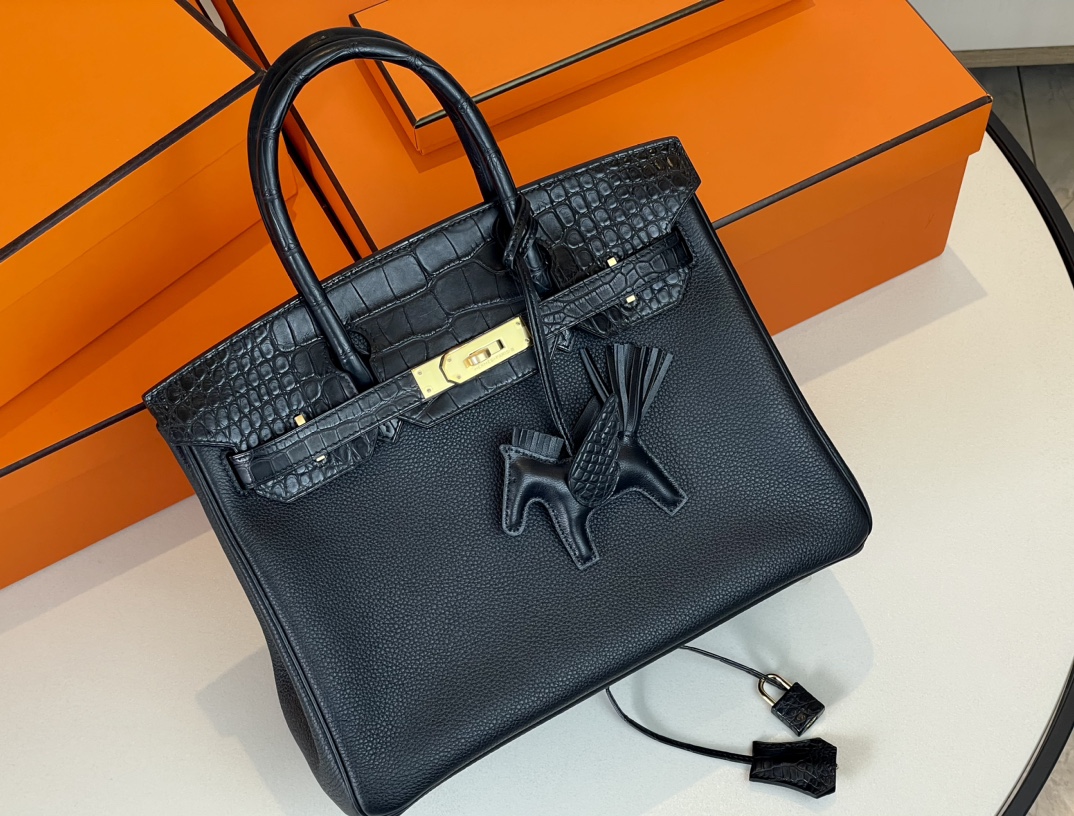 Hermes Birkin Buy Bags Handbags Black Gold Hardware