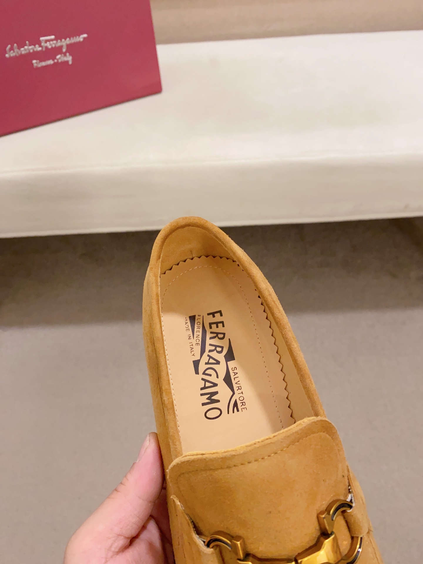 Ferragamo Men's Suede Loafers - Handmade Italian Leather Driving Shoes 7 i1681400484 7020 5