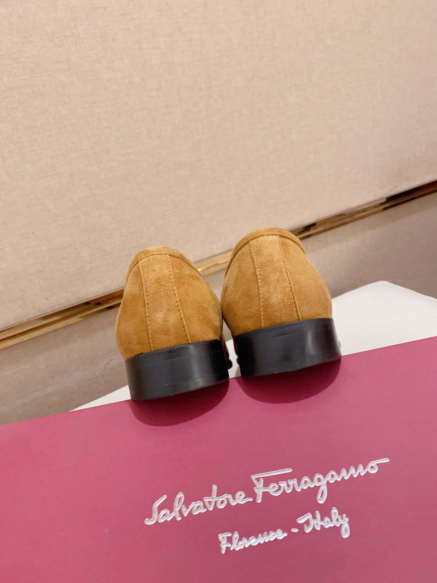 Ferragamo Men's Suede Loafers - Handmade Italian Leather Driving Shoes 9 i1681400484 9599 7