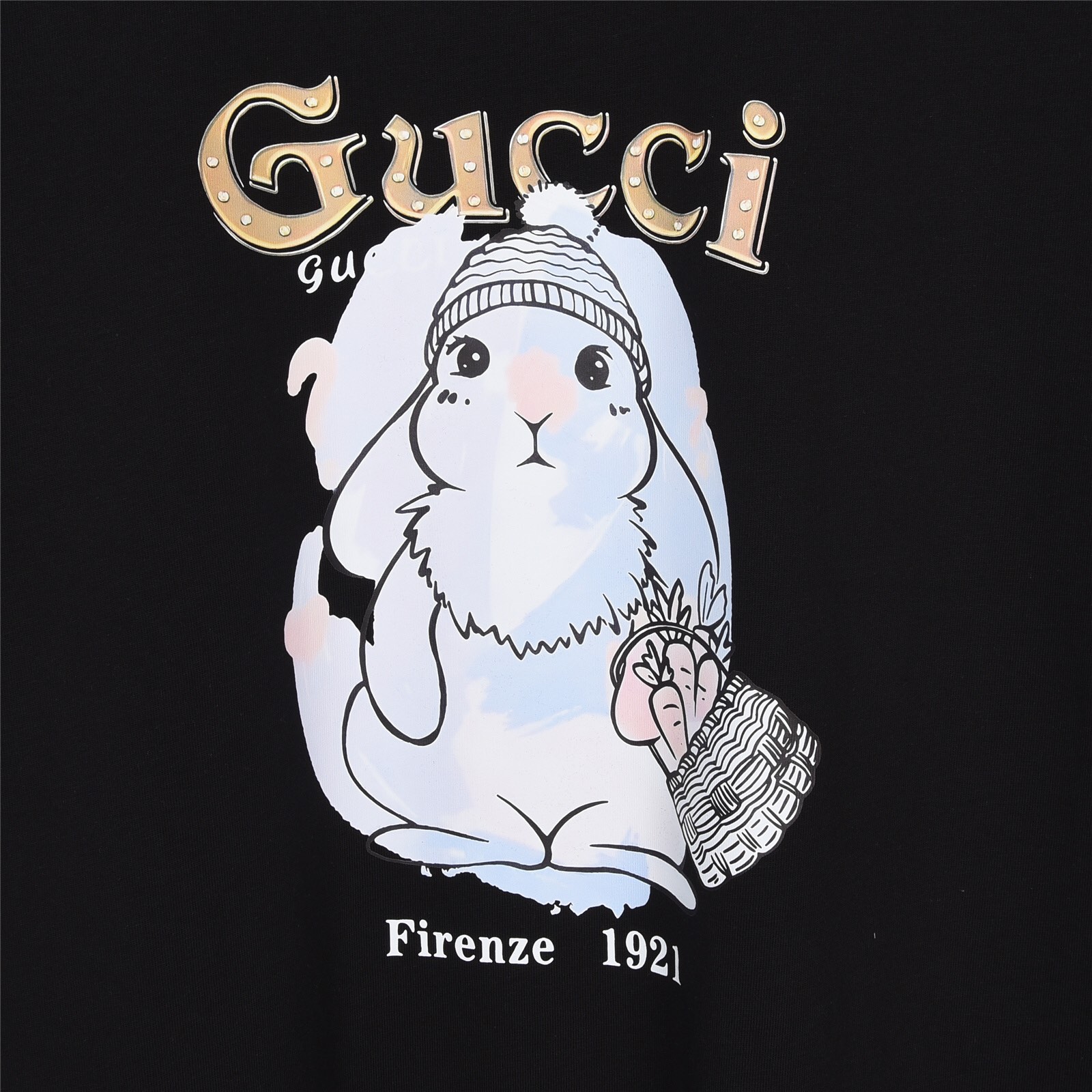 GUCCI 古驰 23Fw夏季猫咪印花短袖