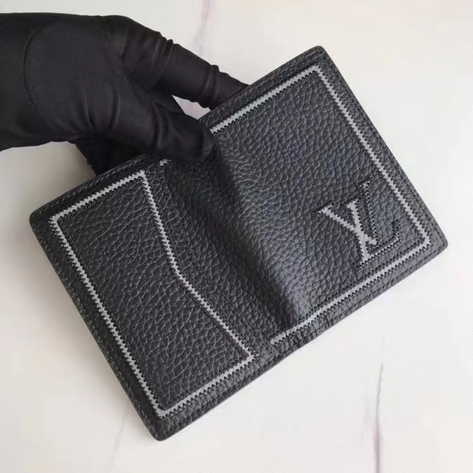 Leather card holder front view