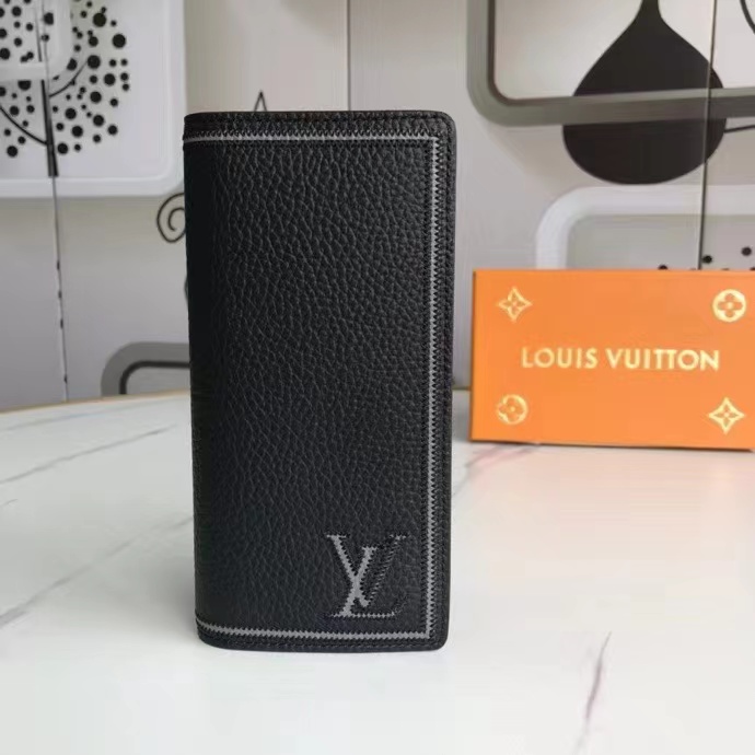 Leather bifold wallet front view