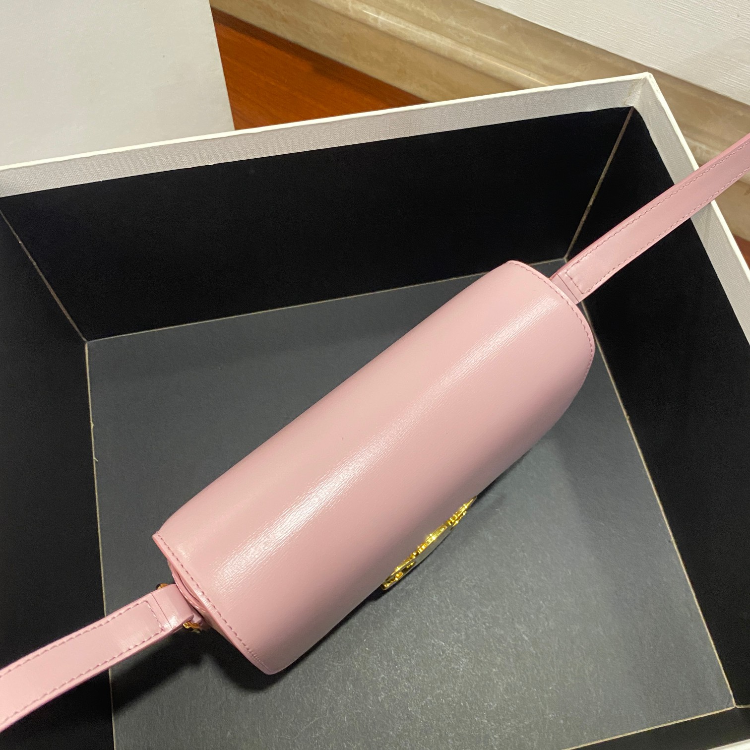 Celine Teen Triomphe Bag, Iconic Design, Adjustable Strap, Pink Leather 3 a1681454793063 6816